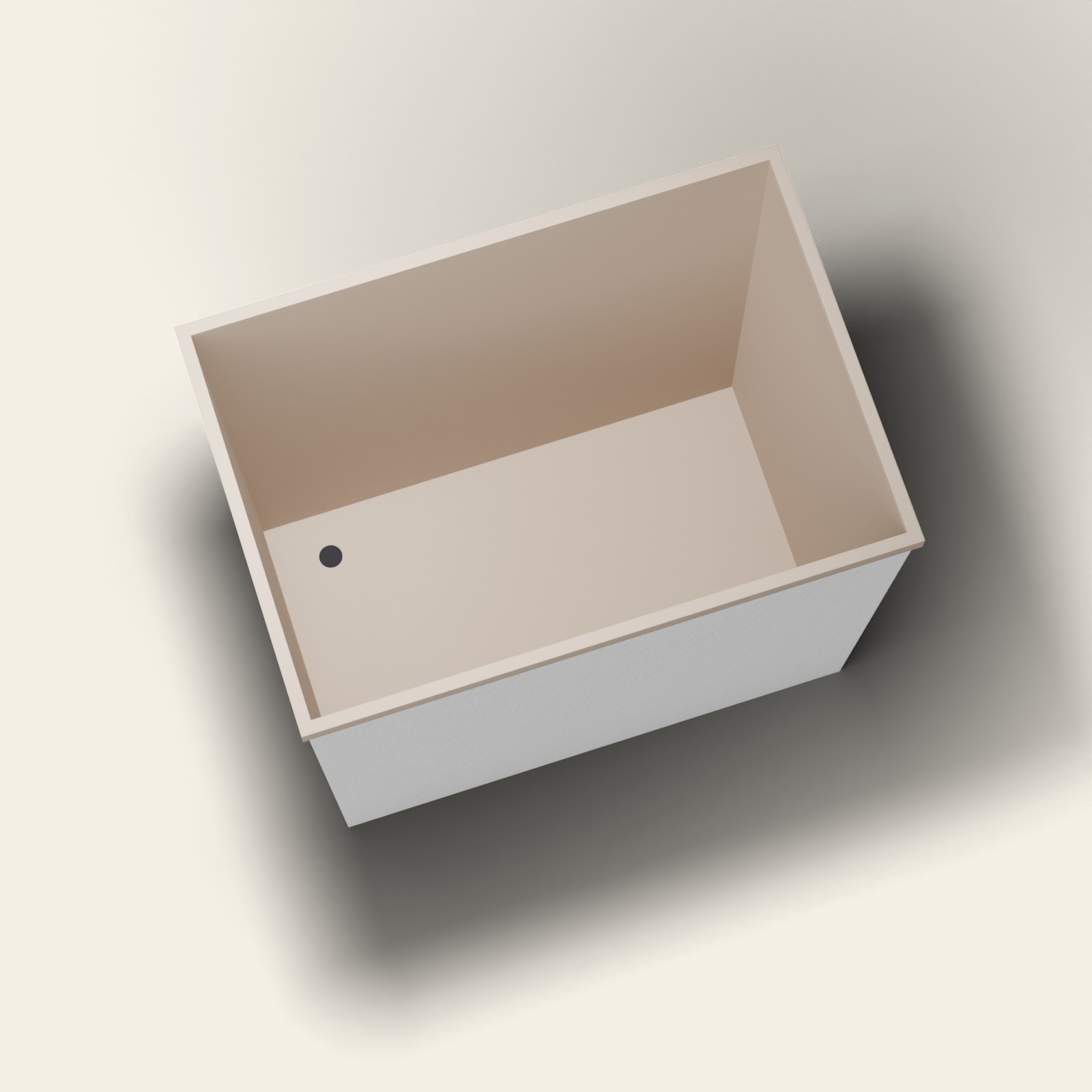 Dompelbad 1195 x 825 – 1200 mm diep – Rechthoekig – Omnitub in RAL 1019 Grey Beige