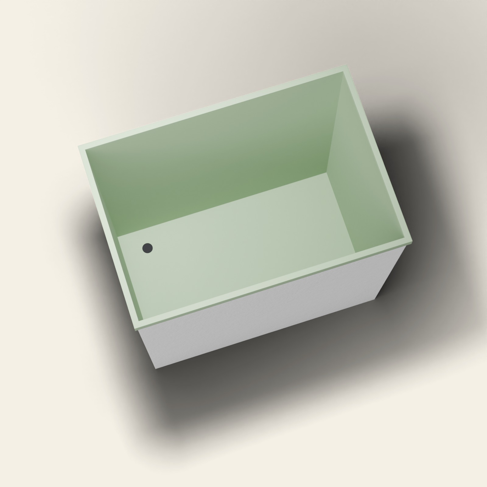 Dompelbad 1195 x 825 – 1200 mm diep – Rechthoekig – Omnitub in RAL 6021 Pale Green