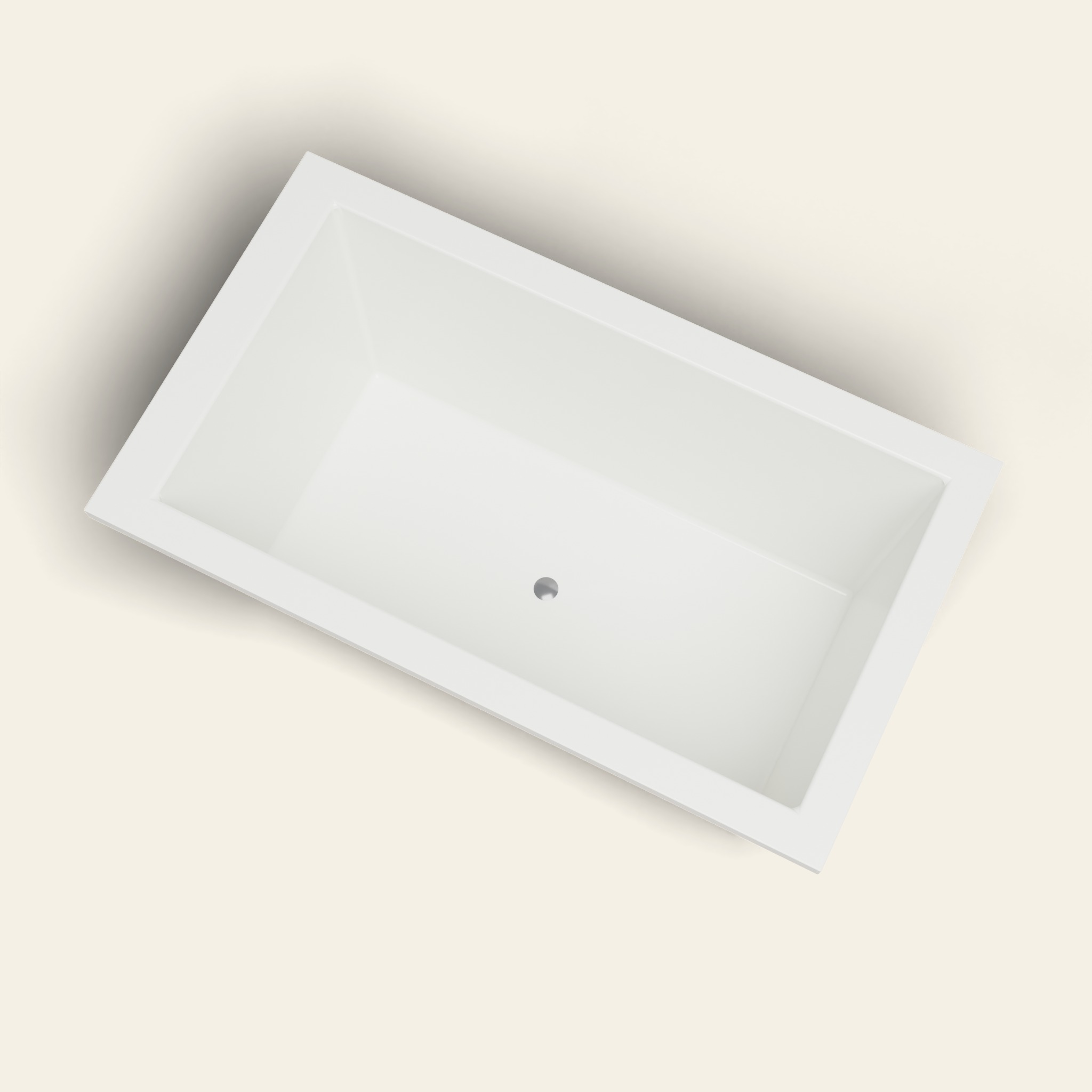 1400 x 800 diep ligbad — 600 mm diepte — rechthoekig — Omnitub in RAL 9010 Pure White