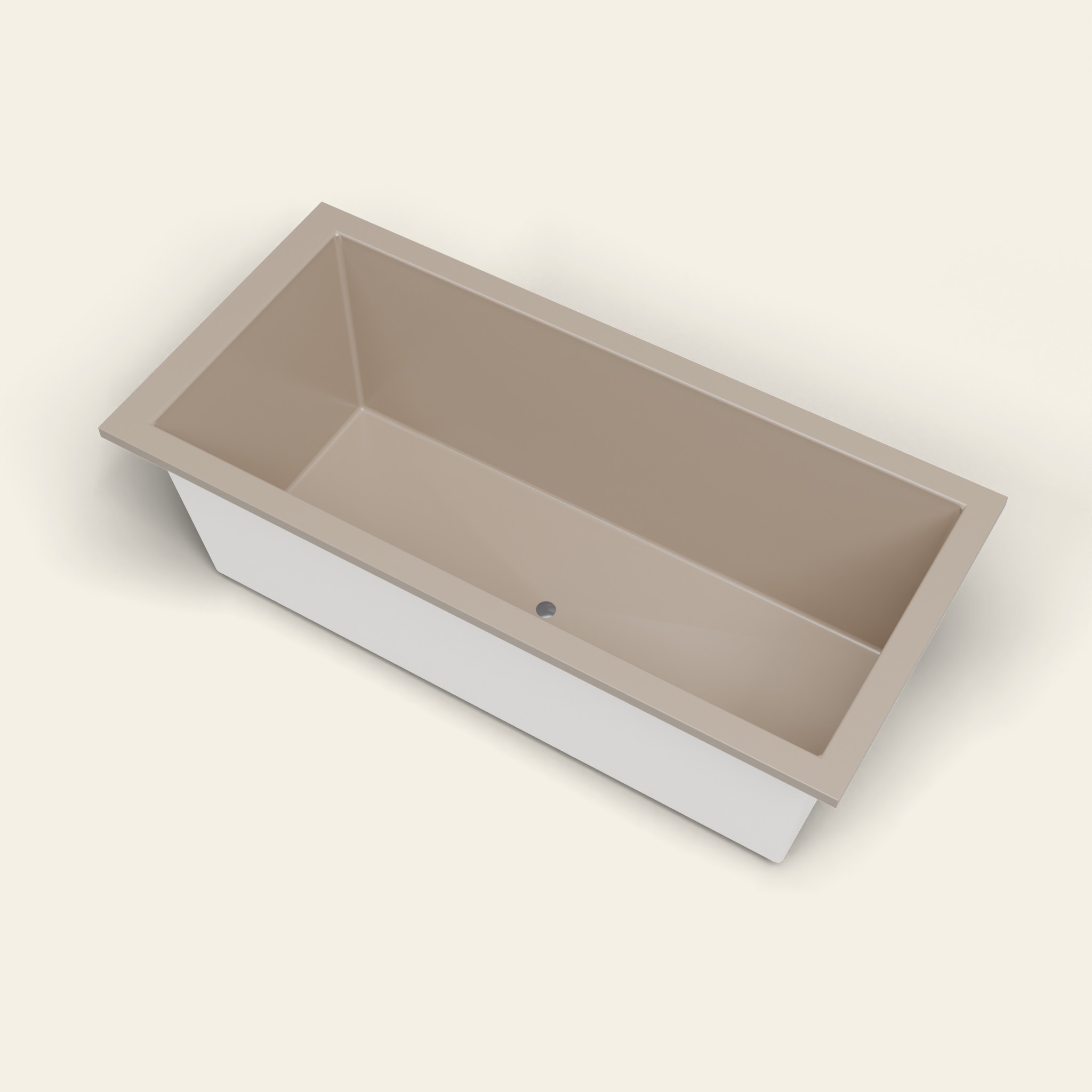 1900 x 900 Diepe Badkuip — 600mm Diepte — Rechthoekig — Omnitub in RAL 1019 Grey Beige