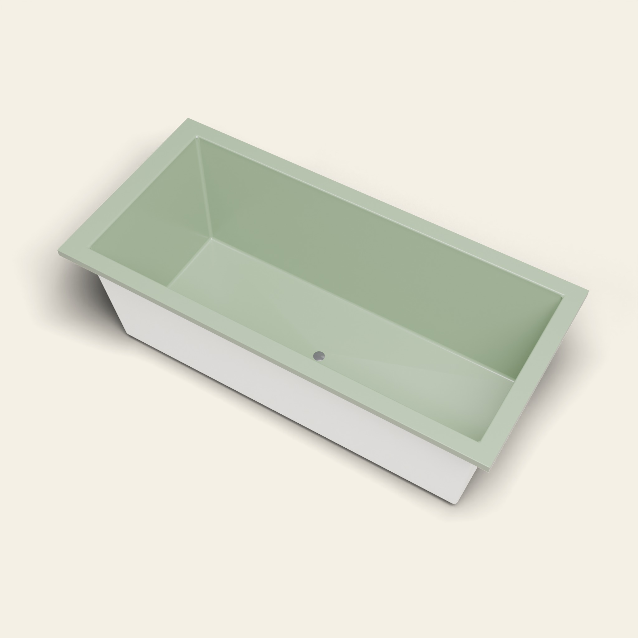 1900 x 900 Diepe Badkuip — 600mm Diepte — Rechthoekig — Omnitub in RAL 6021 Pale Green