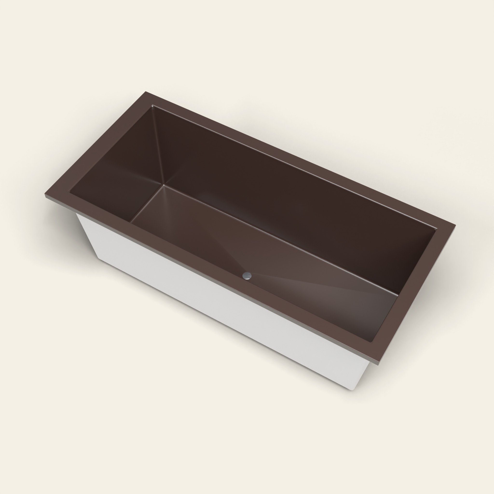 1900 x 900 Diepe Badkuip — 600mm Diepte — Rechthoekig — Omnitub in RAL 8017 Chocolate Brown