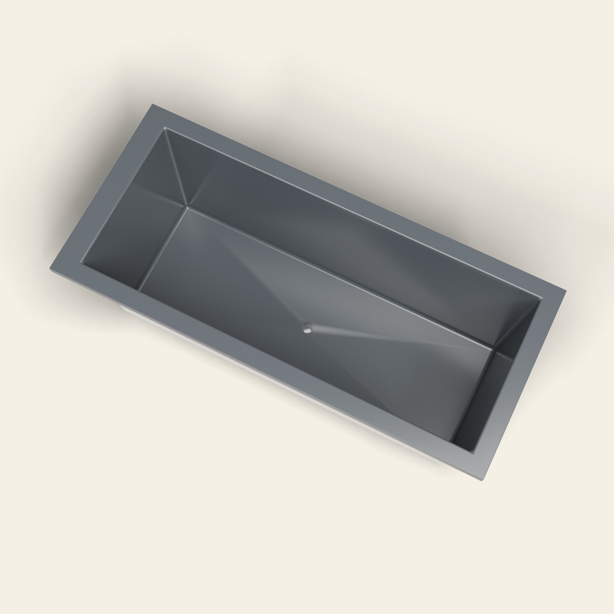Diepe badkuip van 1800 x 800 – diepte van 600 mm – rechthoekig – Omnitub in RAL 7015 Slate Grey