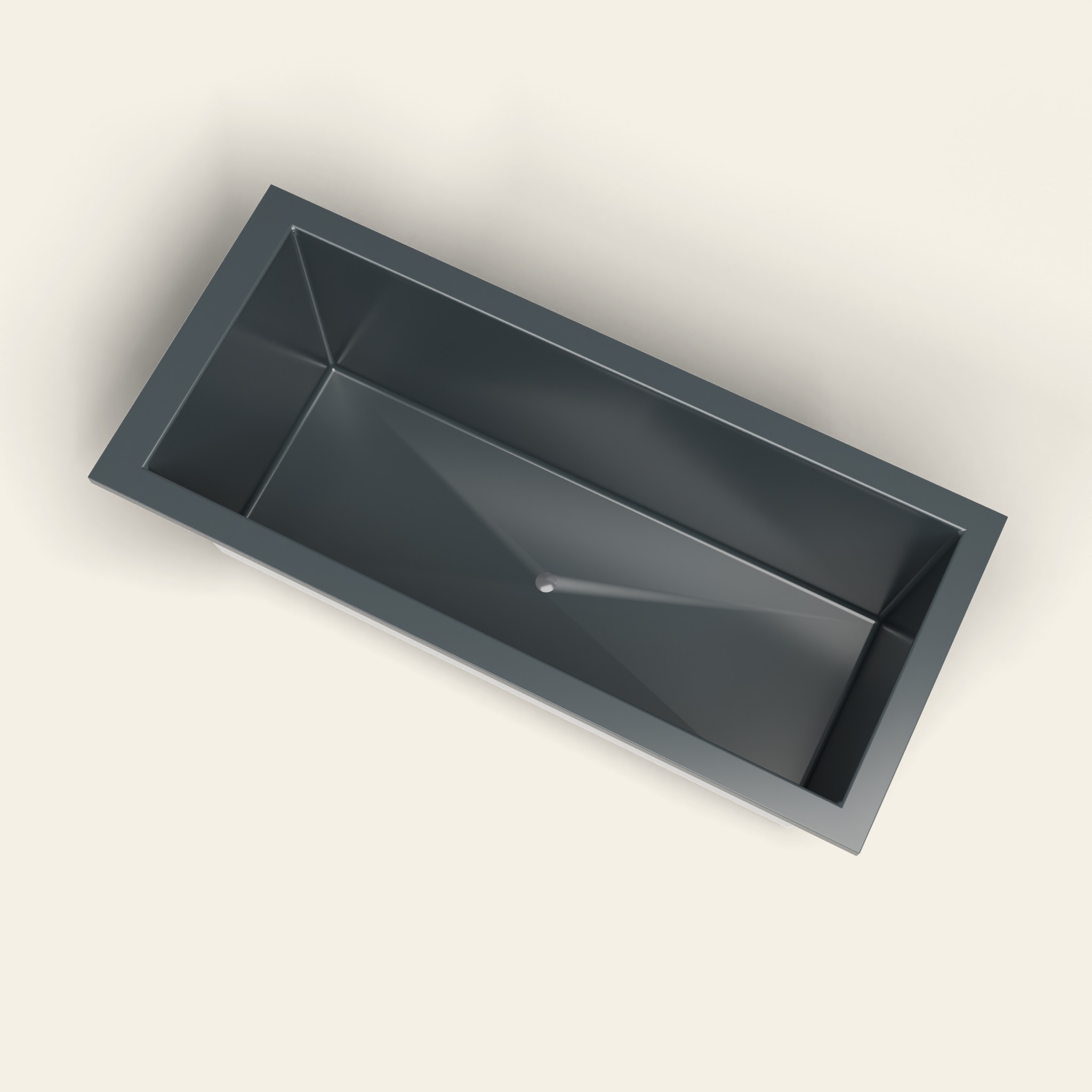 Diepe badkuip van 1800 x 800 – diepte van 600 mm – rechthoekig – Omnitub in RAL 7016 Anthracite Grey