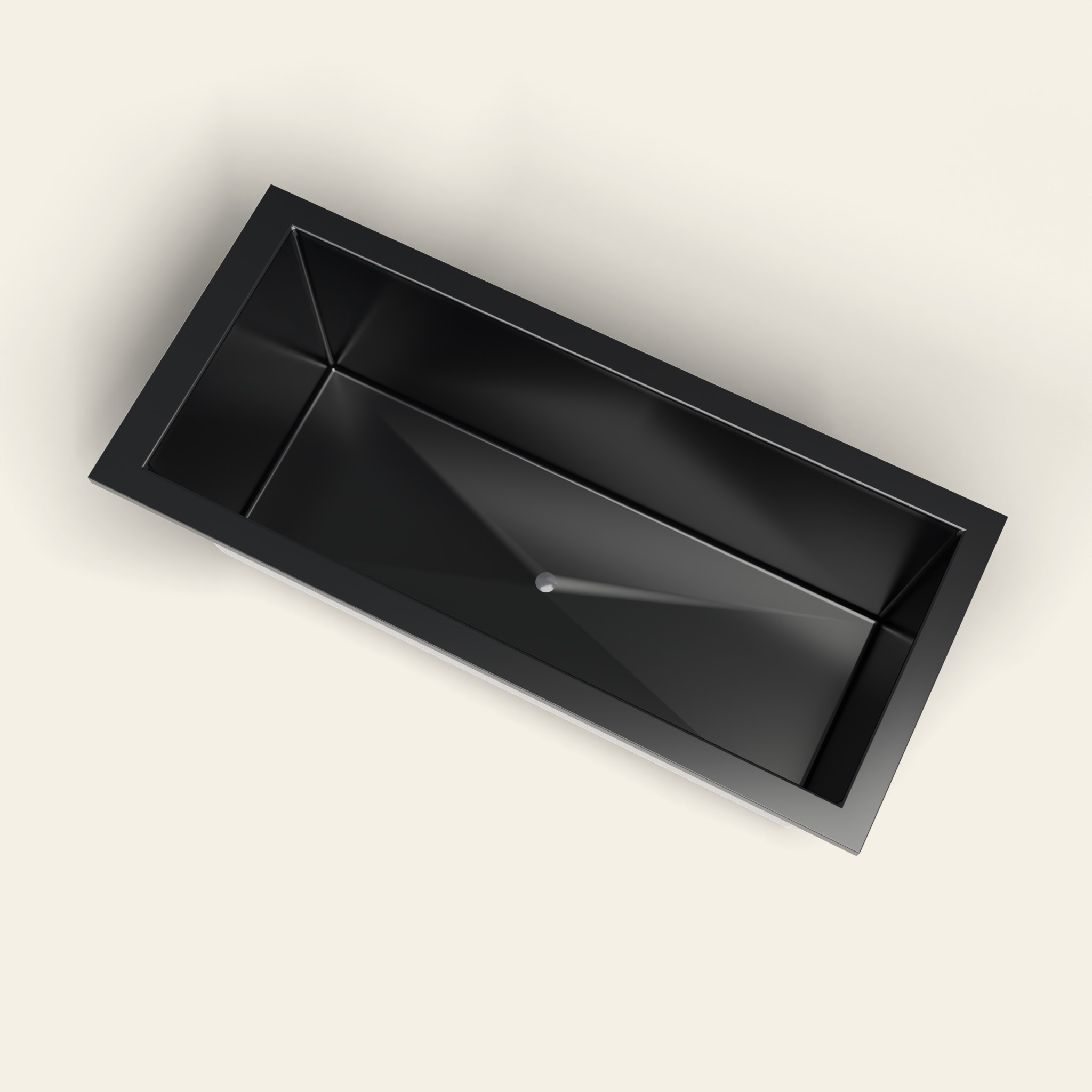 Diepe badkuip van 1800 x 800 – diepte van 600 mm – rechthoekig – Omnitub in RAL 9005 Jet Black