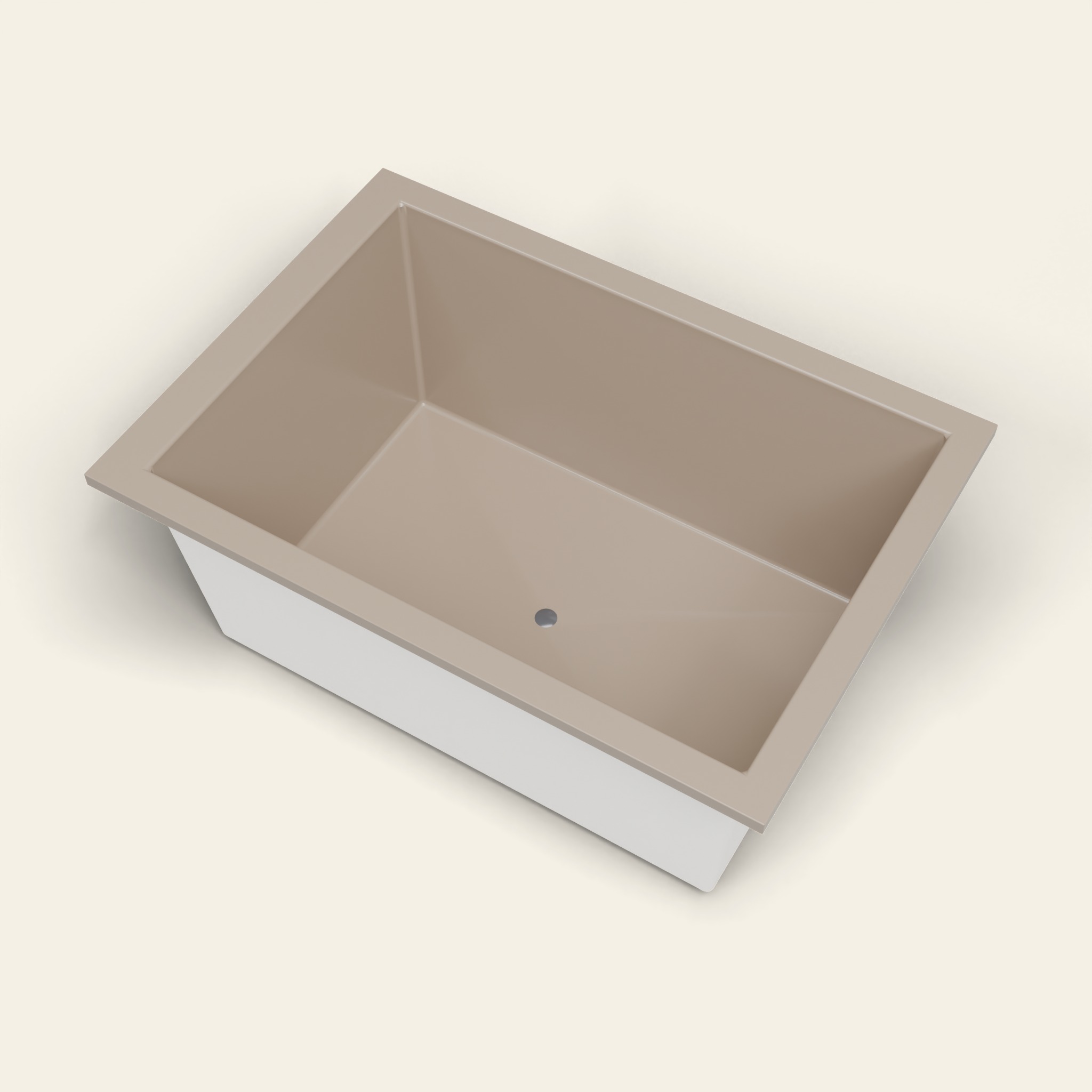 1500 x 1050 Diep Ligbad – 600mm Diepte – Brede Rechthoekige Vorm – Omnitub in RAL 1019 Grey Beige