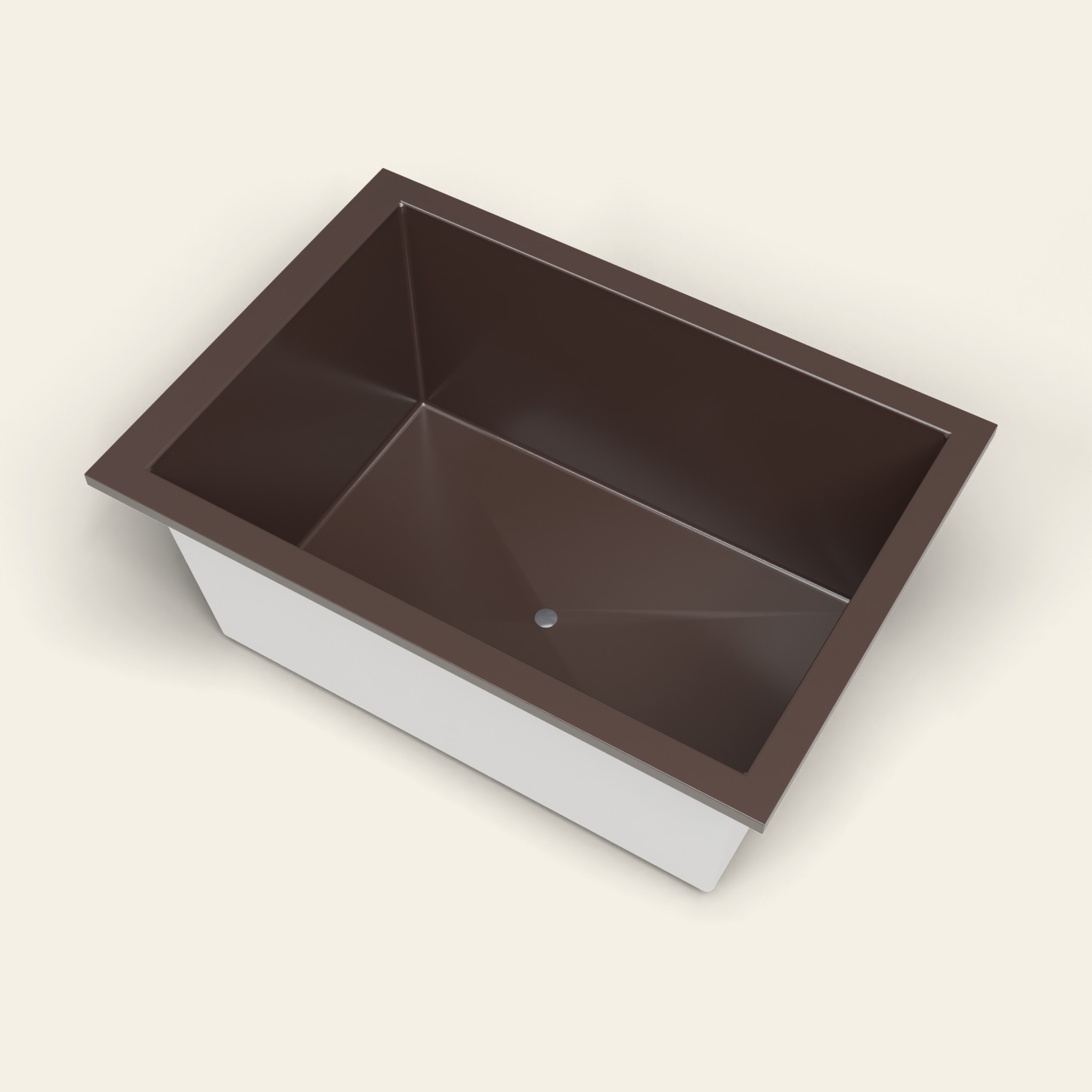 1500 x 1050 Diep Ligbad – 600mm Diepte – Brede Rechthoekige Vorm – Omnitub in RAL 8017 Chocolate Brown