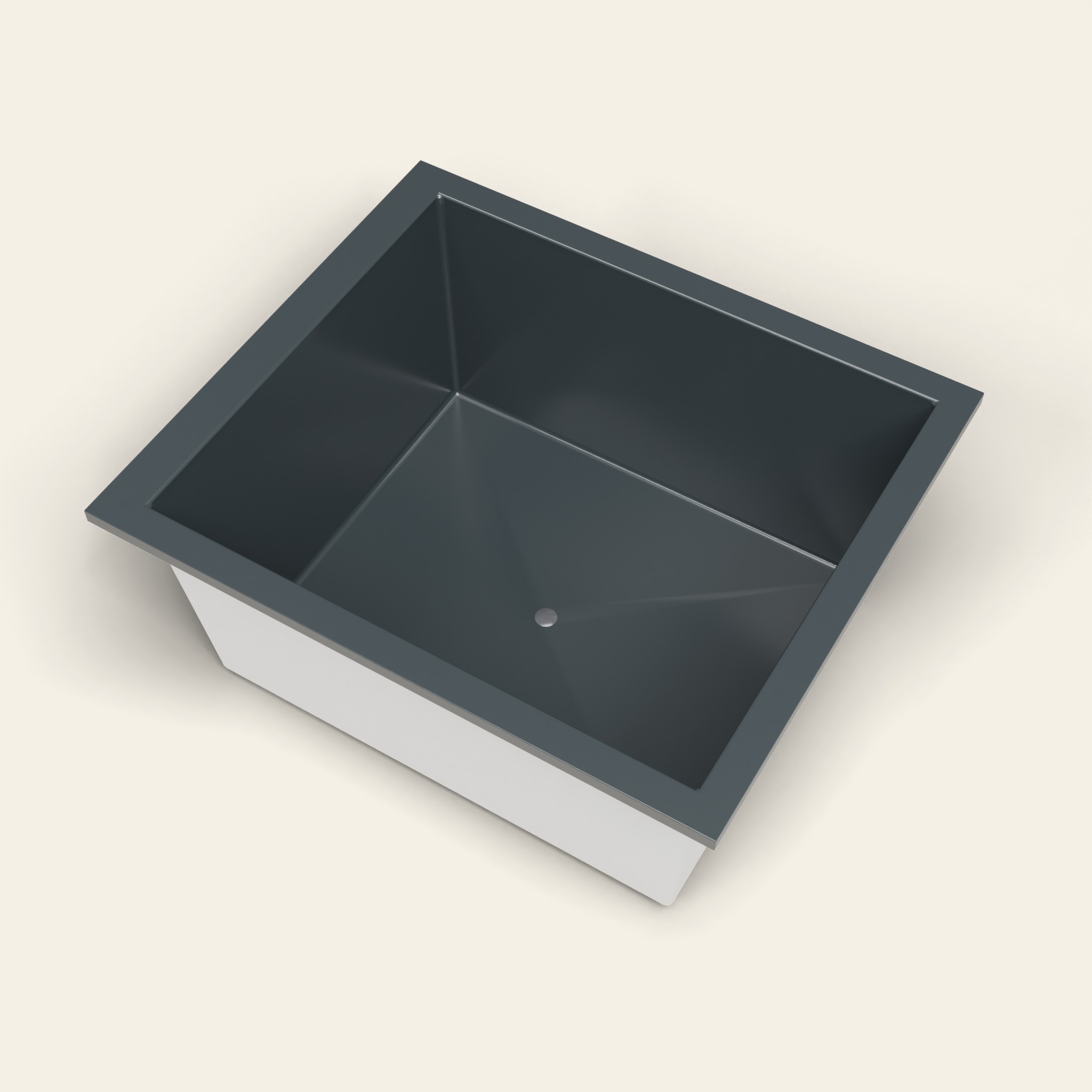 1400 x 1200 Diep Bad voor Langdurig Weken – 600 mm Diepte – Breed Rechthoekig – Omnitub in RAL 7016 Anthracite Grey