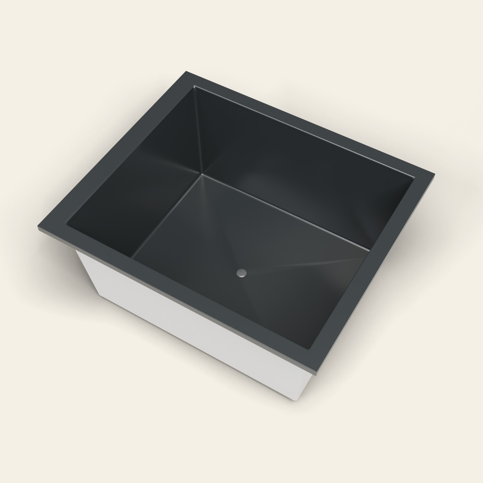 1400 x 1200 Diep Bad voor Langdurig Weken – 600 mm Diepte – Breed Rechthoekig – Omnitub in RAL 7021 Black Grey
