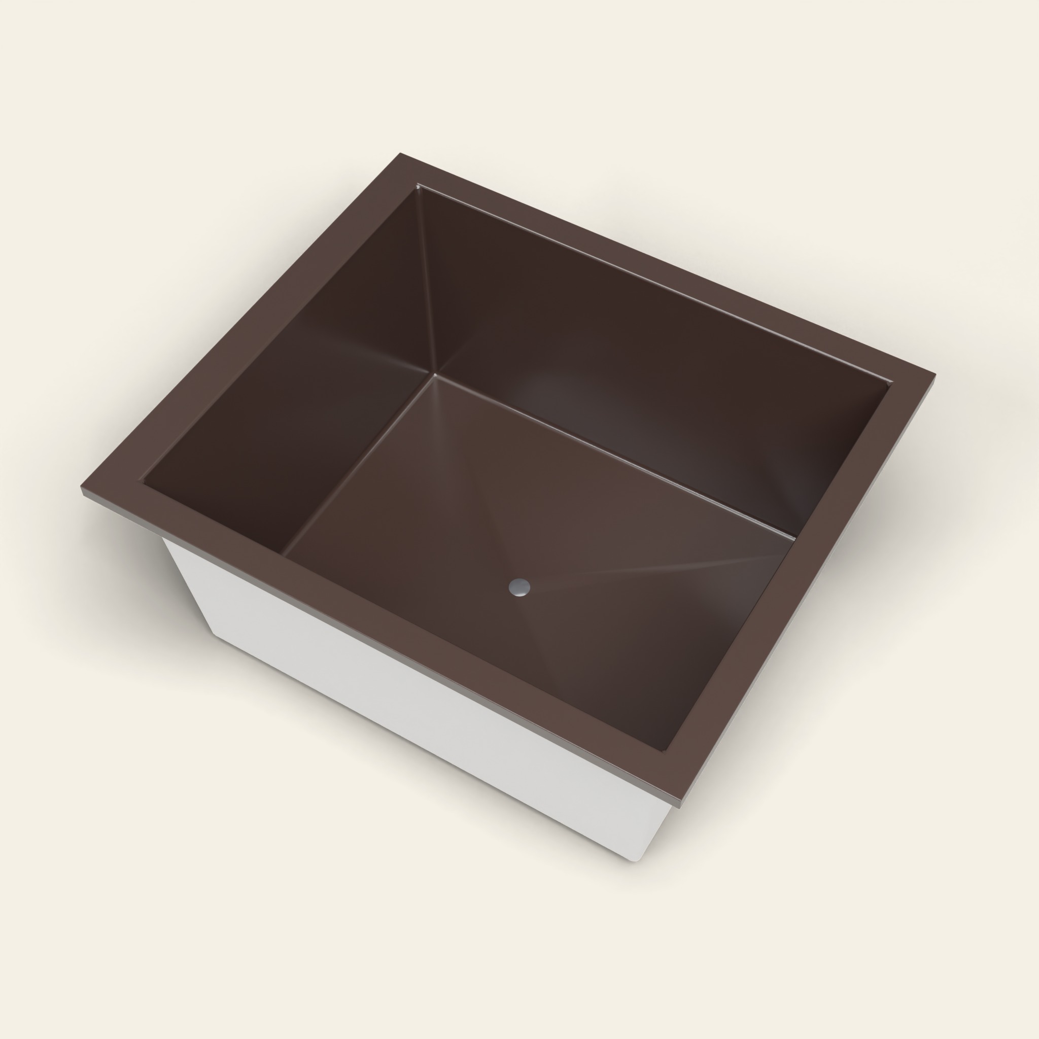 1400 x 1200 Diep Bad voor Langdurig Weken – 600 mm Diepte – Breed Rechthoekig – Omnitub in RAL 8017 Chocolate Brown