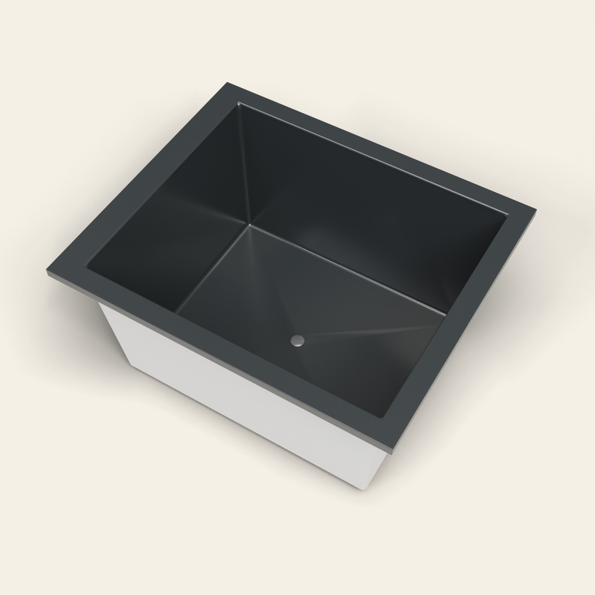 1250 x 1050 Diepe Badkuip – 600mm Diepte – Brede Rechthoekige Vorm – Omnitub in RAL 7021 Black Grey
