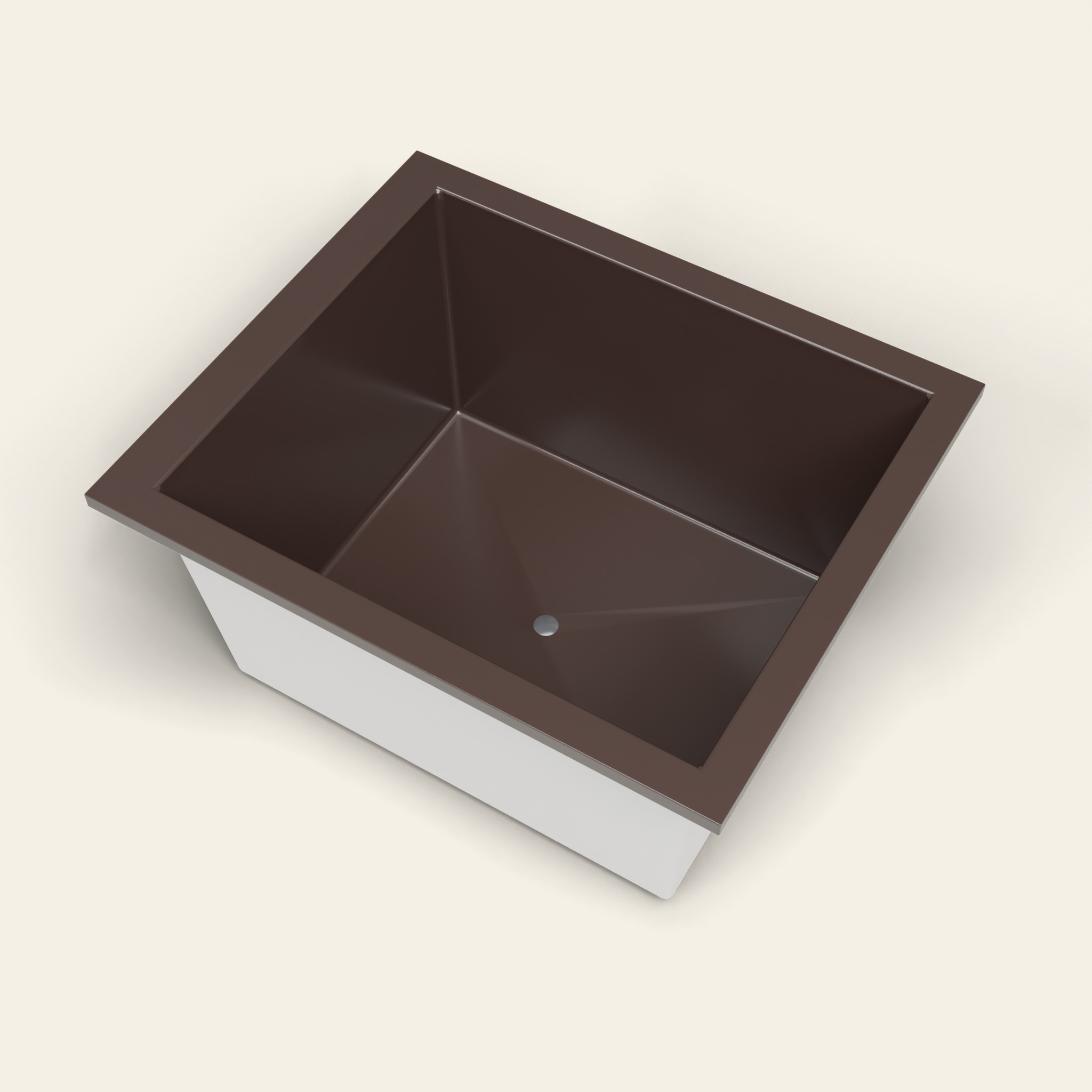 1250 x 1050 Diepe Badkuip – 600mm Diepte – Brede Rechthoekige Vorm – Omnitub in RAL 8017 Chocolate Brown