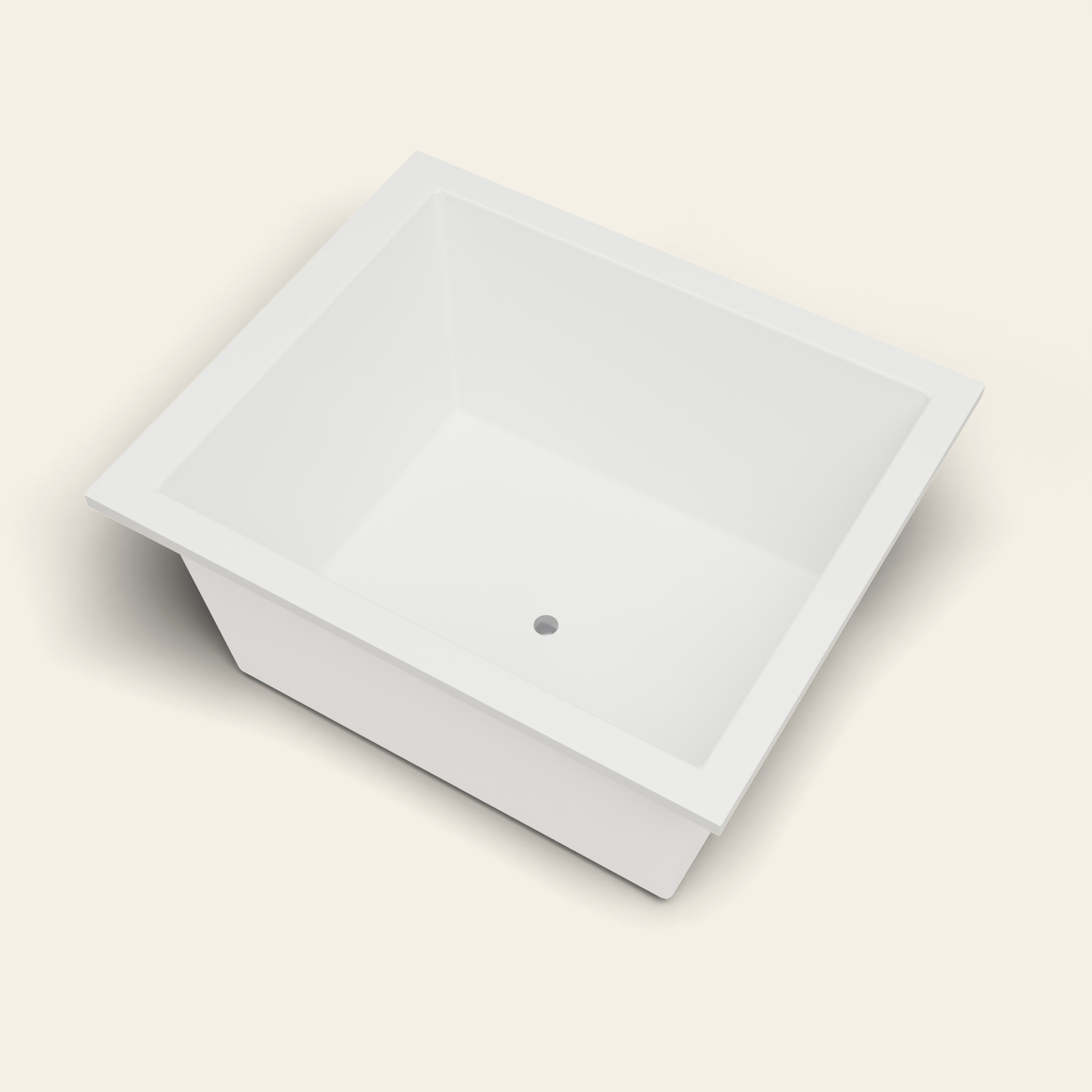 1250 x 1050 Diepe Badkuip – 600mm Diepte – Brede Rechthoekige Vorm – Omnitub in RAL 9010 Pure White