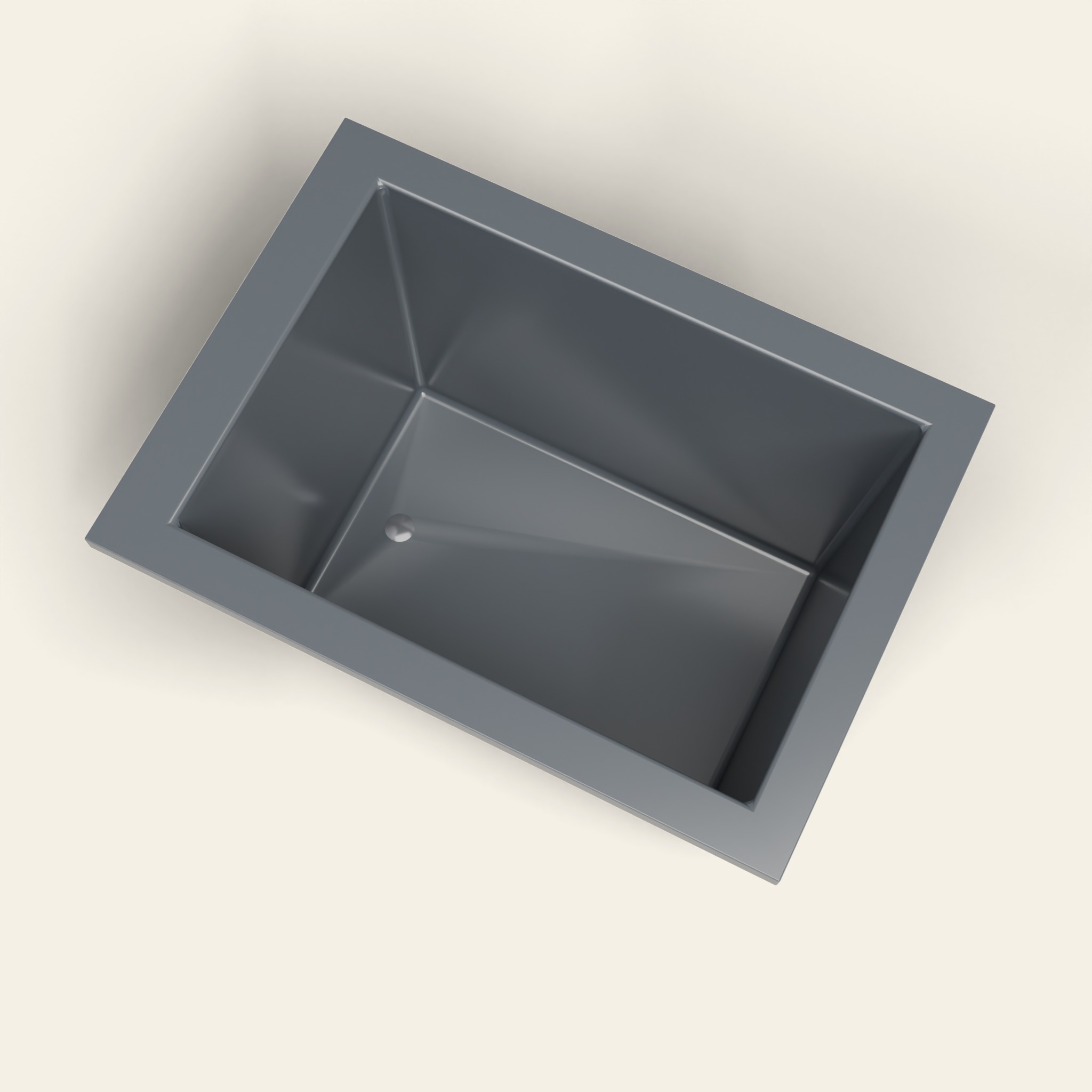 1050 x 750 Diep Bad voor Liggen – 600mm Diepte – Rechthoekig – Omnitub in RAL 7015 Slate Grey