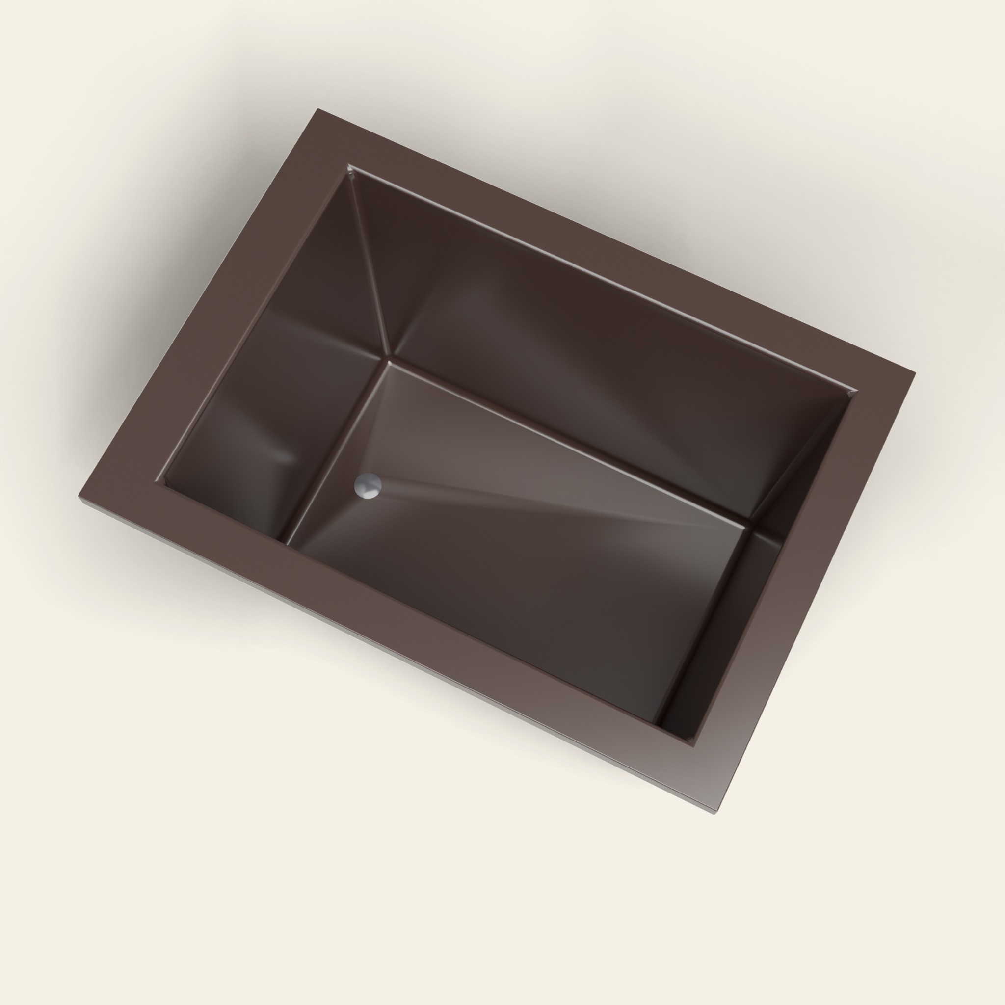 1050 x 750 Diep Bad voor Liggen – 600mm Diepte – Rechthoekig – Omnitub in RAL 8017 Chocolate Brown