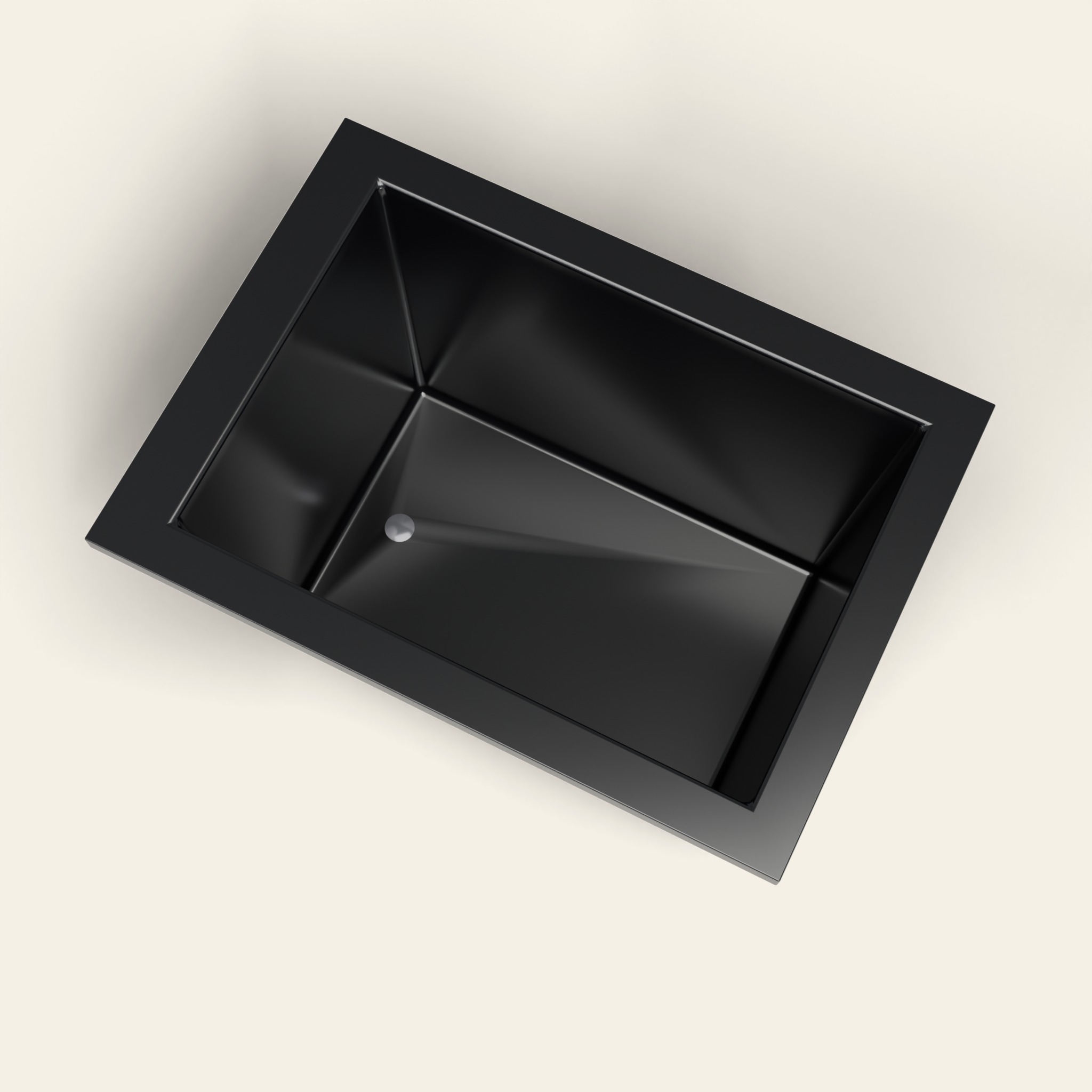 1050 x 750 Diep Bad voor Liggen – 600mm Diepte – Rechthoekig – Omnitub in RAL 9005 Jet Black