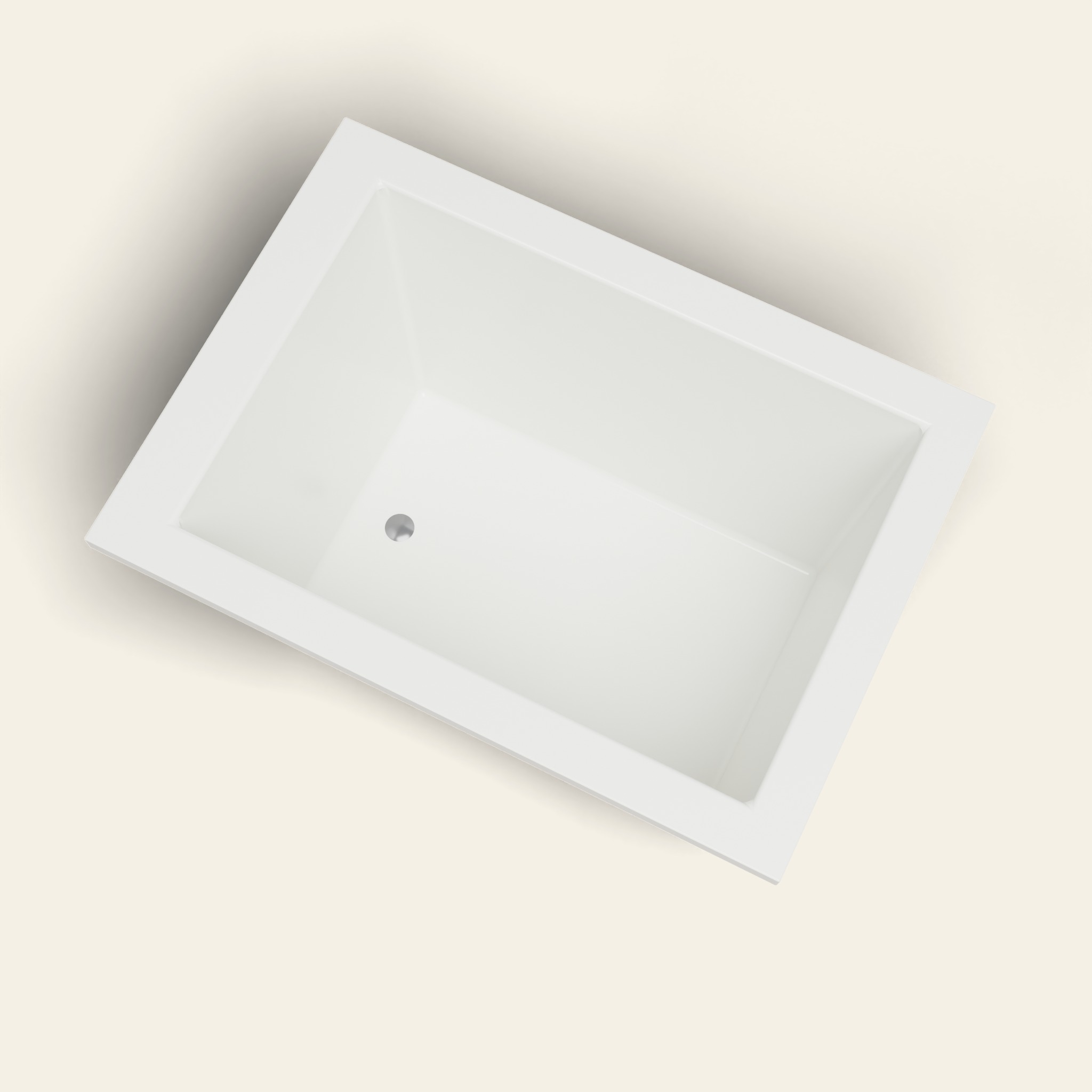 1050 x 750 Diep Bad voor Liggen – 600mm Diepte – Rechthoekig – Omnitub in RAL 9010 Pure White