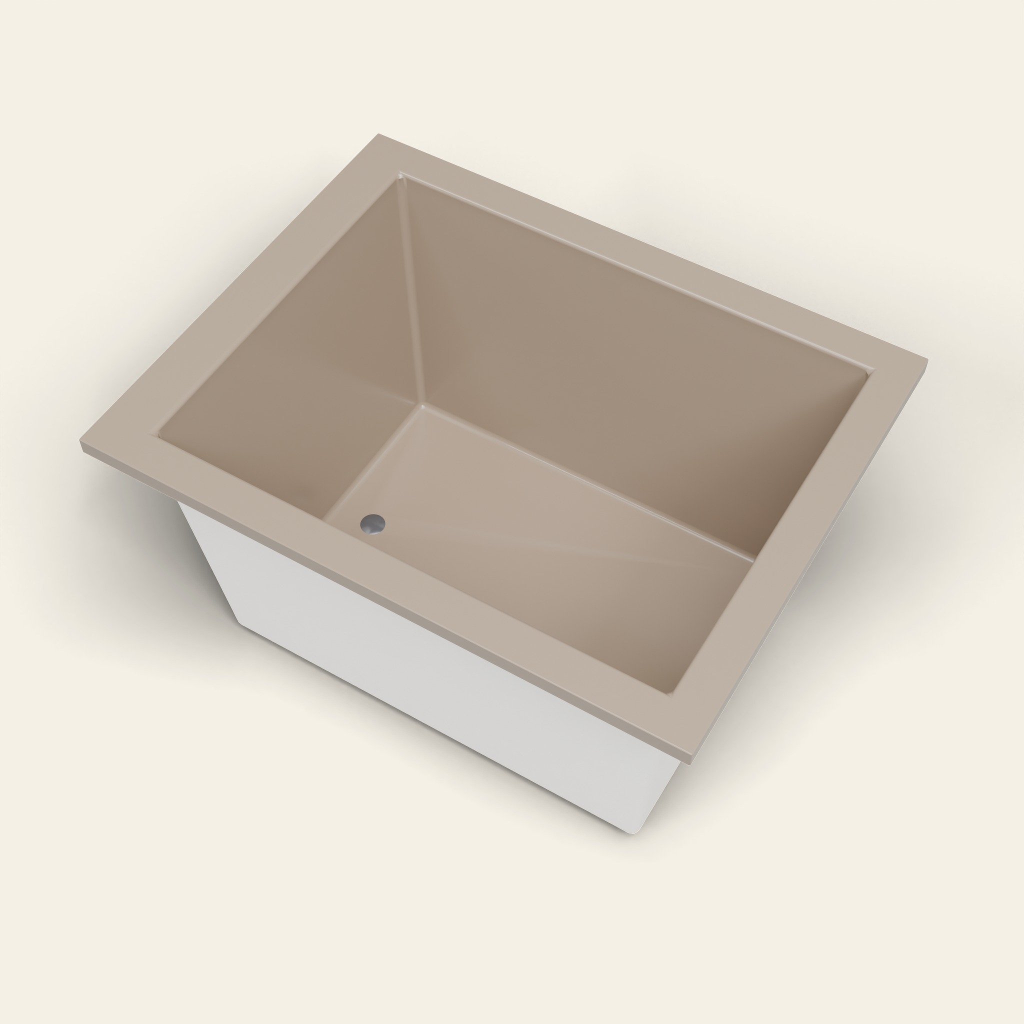1150 x 900 Diep Badkuip – 600mm Diepte – Rechthoekig – Omnitub in RAL 1019 Grey Beige