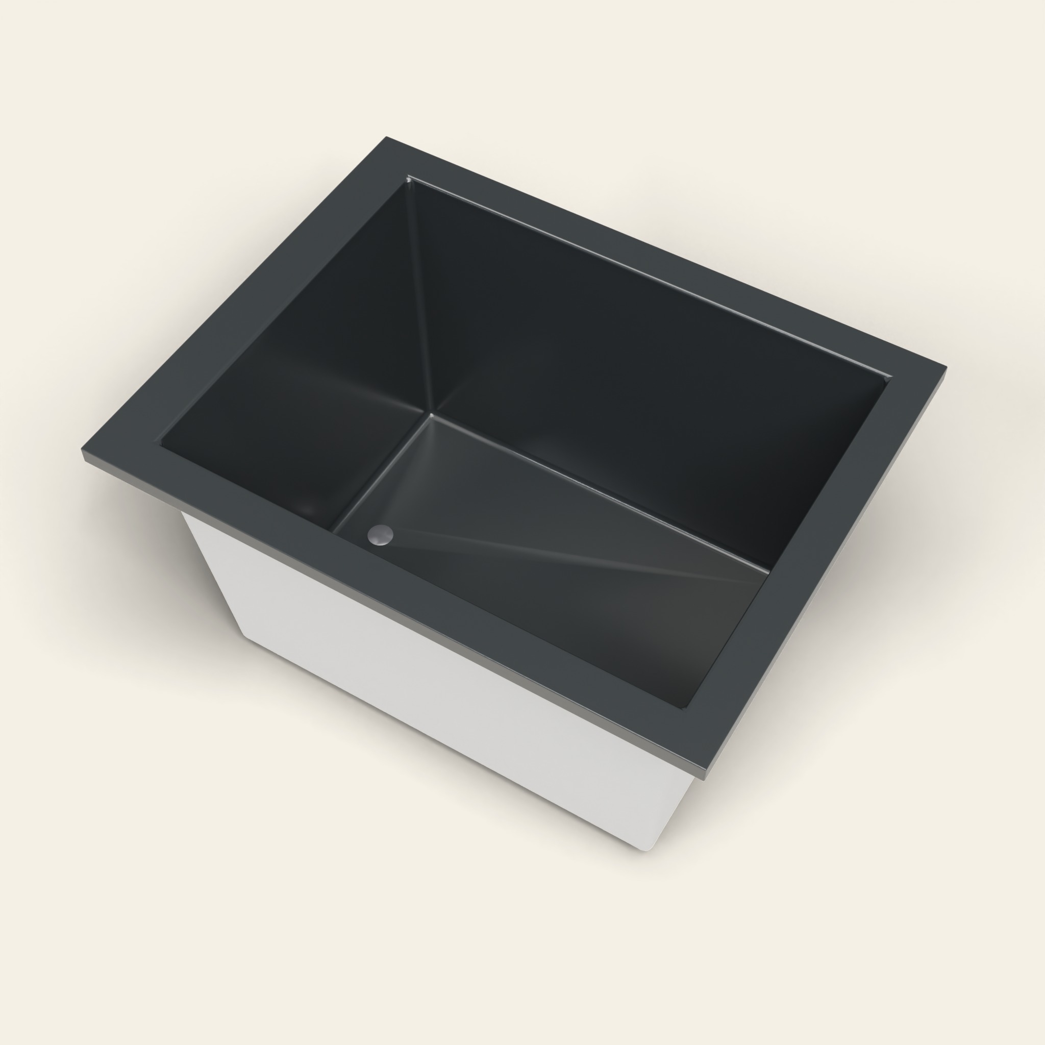 1150 x 900 Diep Badkuip – 600mm Diepte – Rechthoekig – Omnitub in RAL 7021 Black Grey