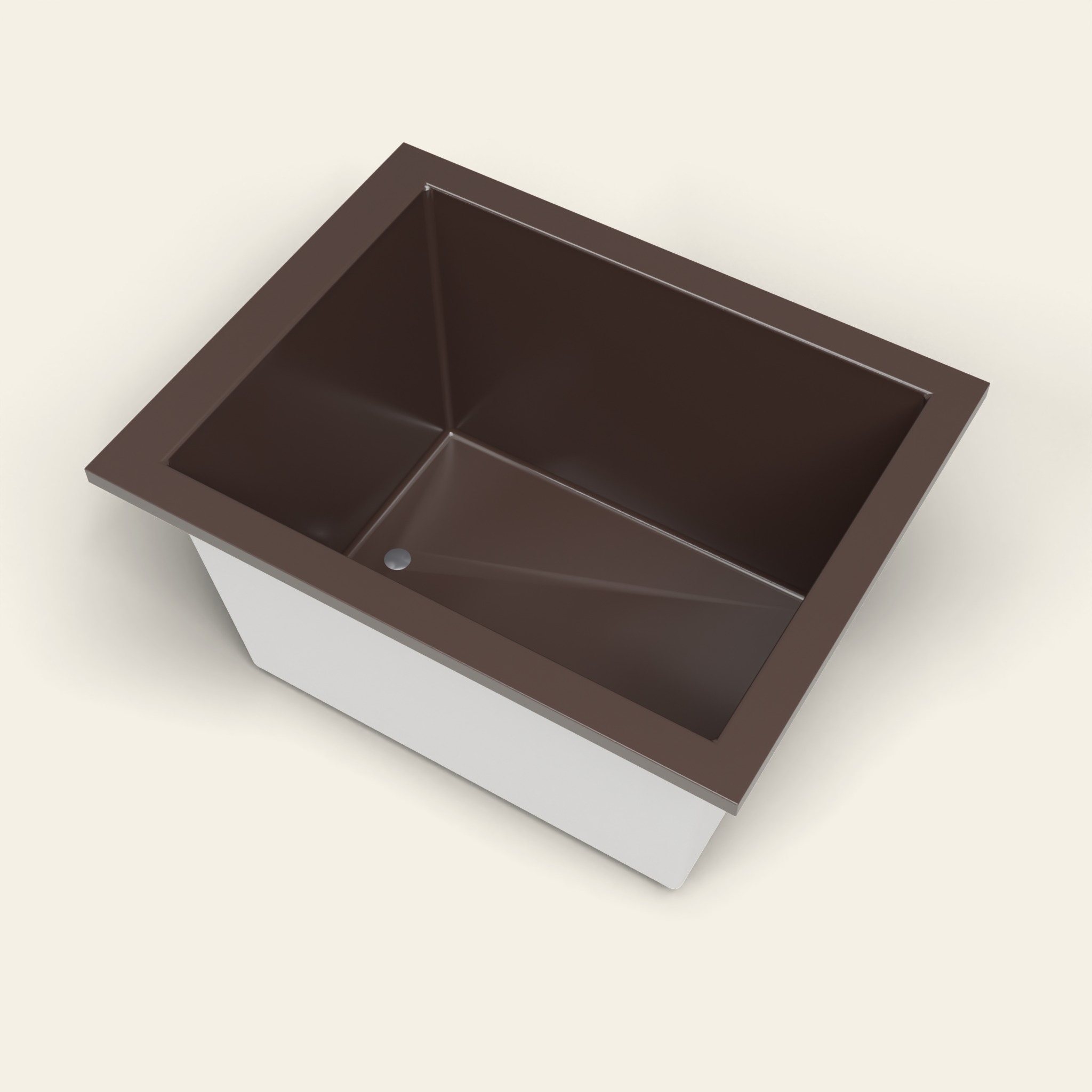 1150 x 900 Diep Badkuip – 600mm Diepte – Rechthoekig – Omnitub in RAL 8017 Chocolate Brown