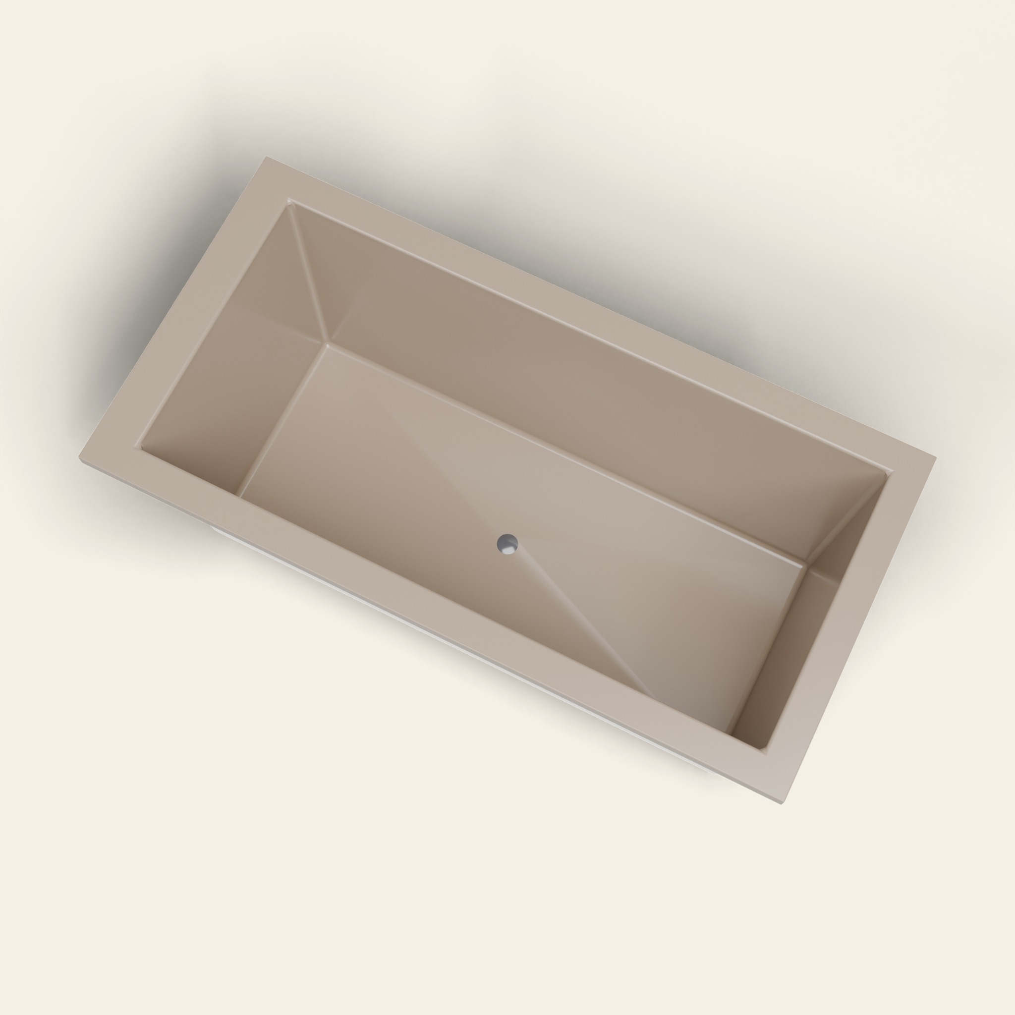 1600 x 800 Diep Ligbad – 600mm Diepte – Rechthoekig – Omnitub in RAL 1019 Grey Beige