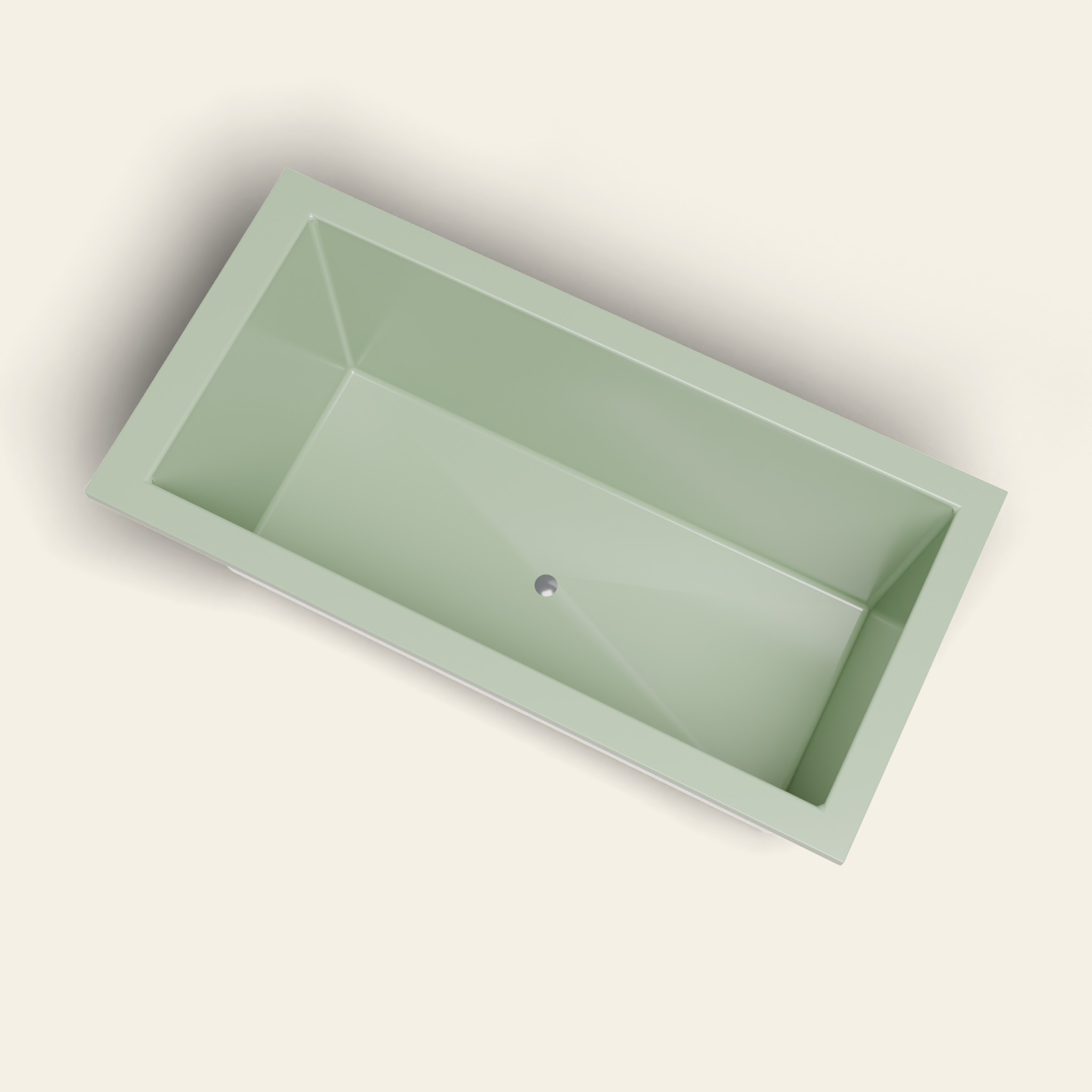 1600 x 800 Diep Ligbad – 600mm Diepte – Rechthoekig – Omnitub in RAL 6021 Pale Green