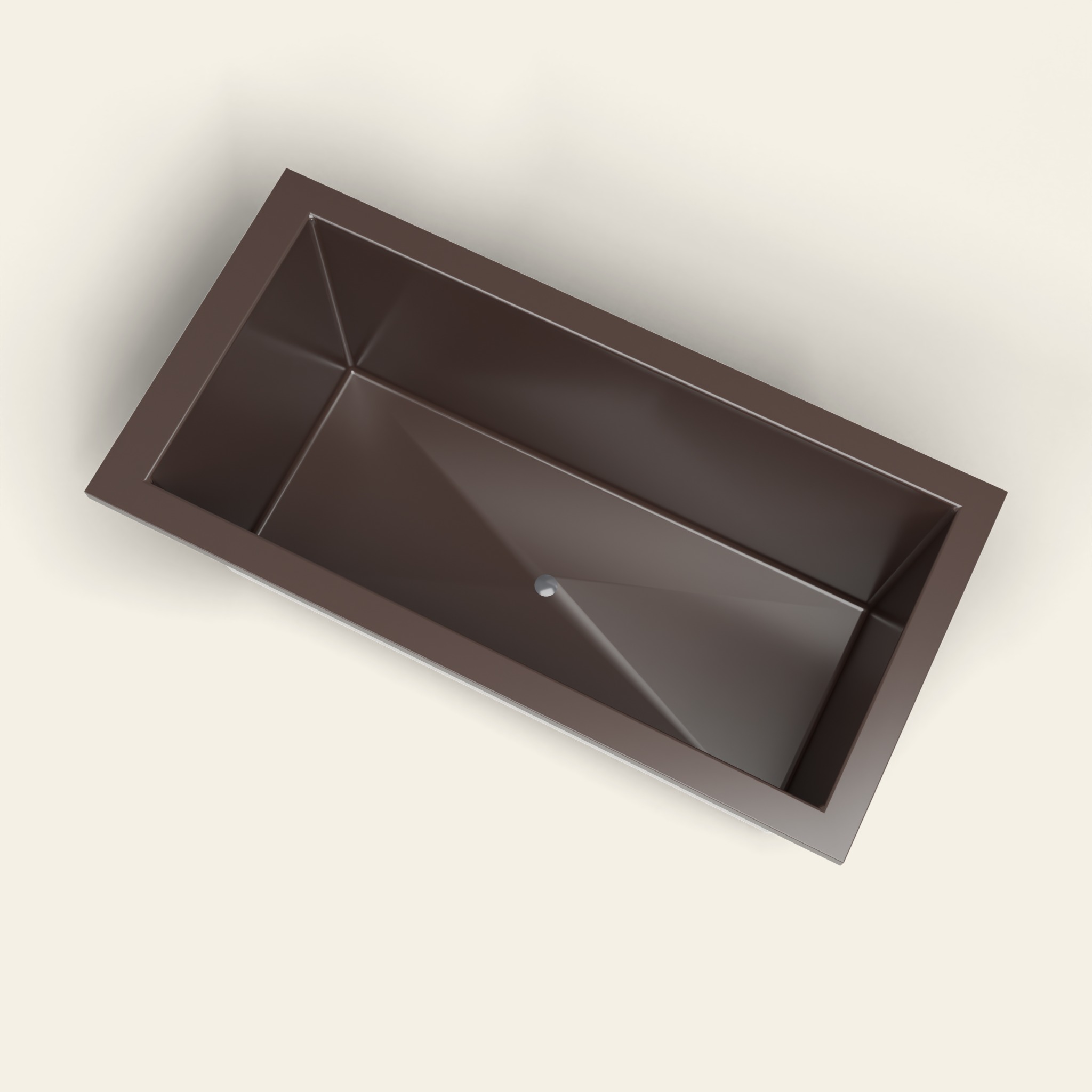1600 x 800 Diep Ligbad – 600mm Diepte – Rechthoekig – Omnitub in RAL 8017 Chocolate Brown