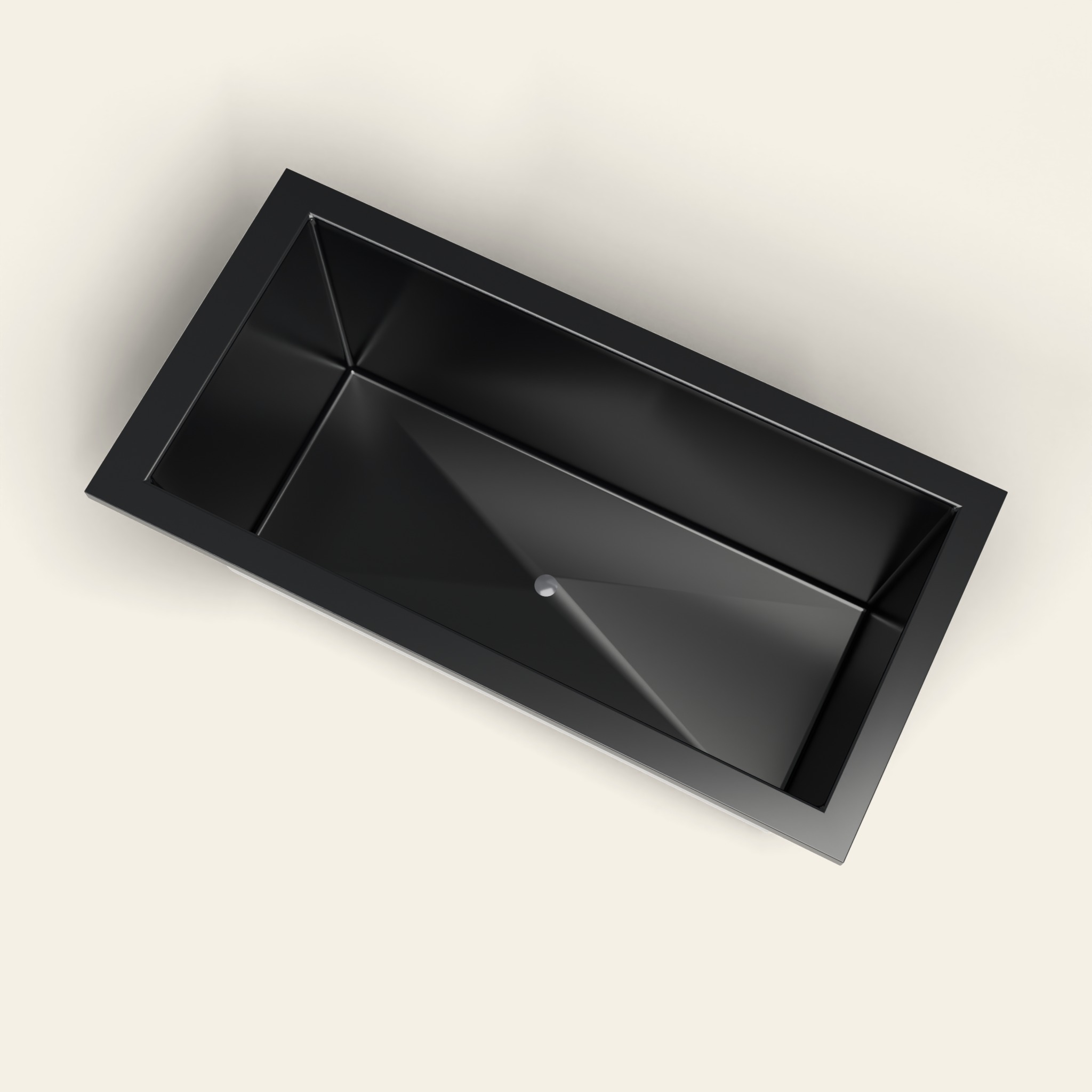 1600 x 800 Diep Ligbad – 600mm Diepte – Rechthoekig – Omnitub in RAL 9005 Jet Black