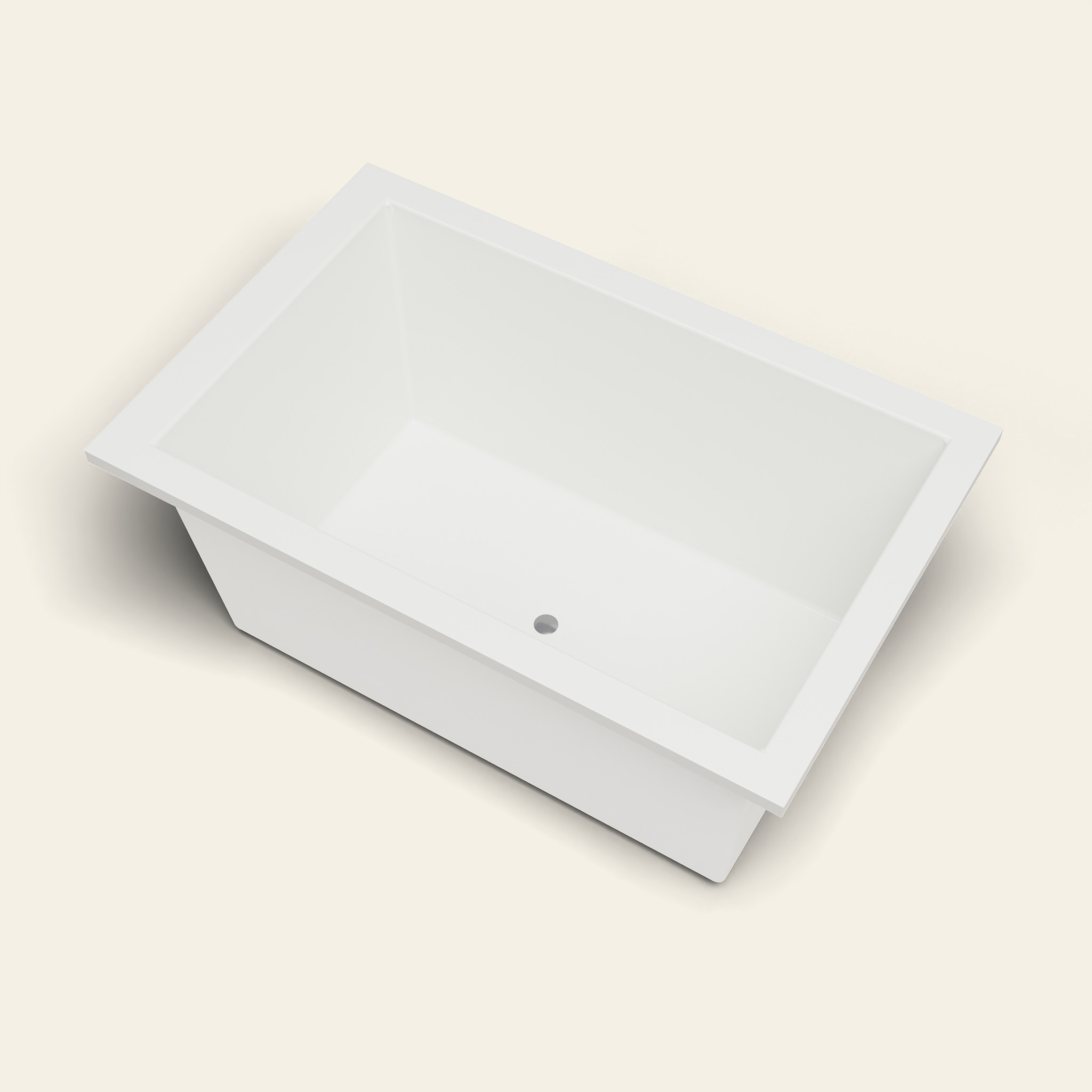 1400 x 900 diep ligbad – 600 mm diepte – rechthoekig – Omnitub in RAL 9010 Pure White