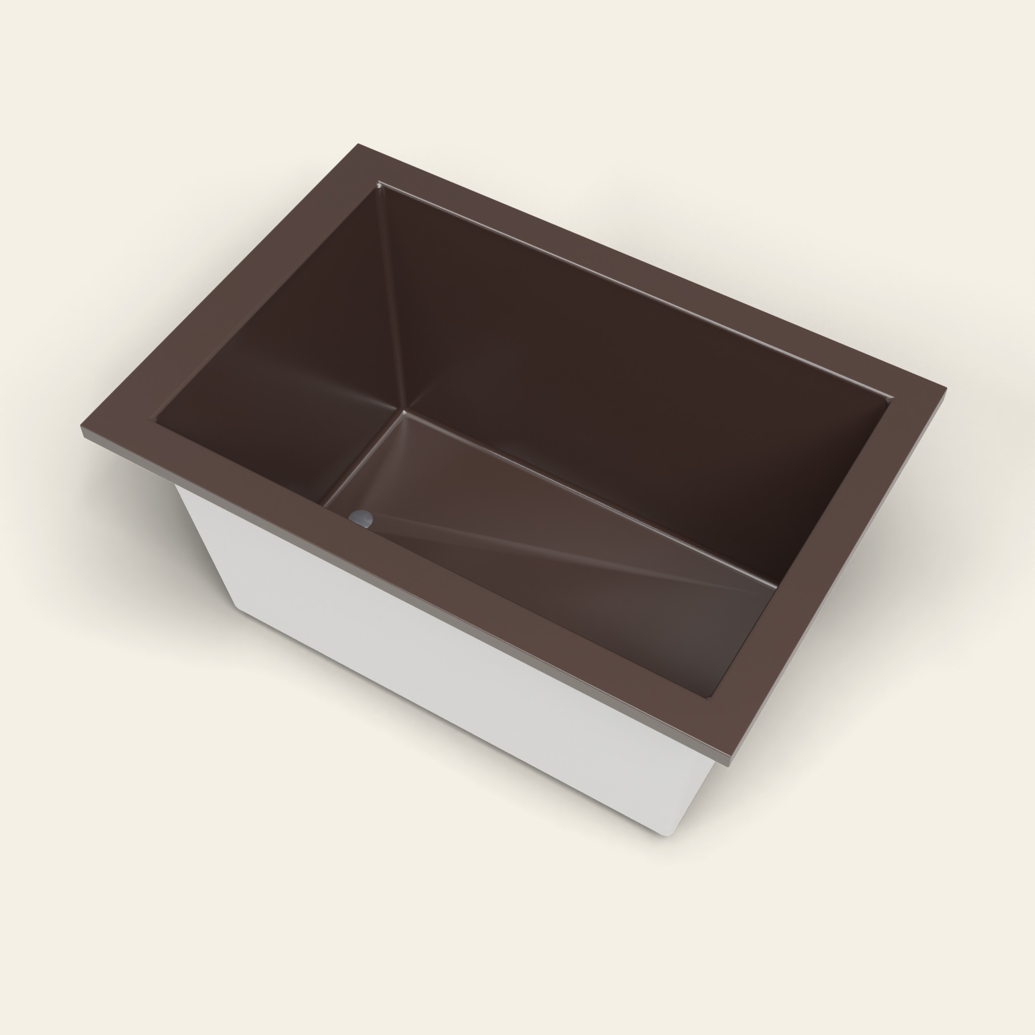 1250 x 850 Diepe Ligbad – 600mm Diepte – Rechthoekig – Omnitub in RAL 8017 Chocolate Brown