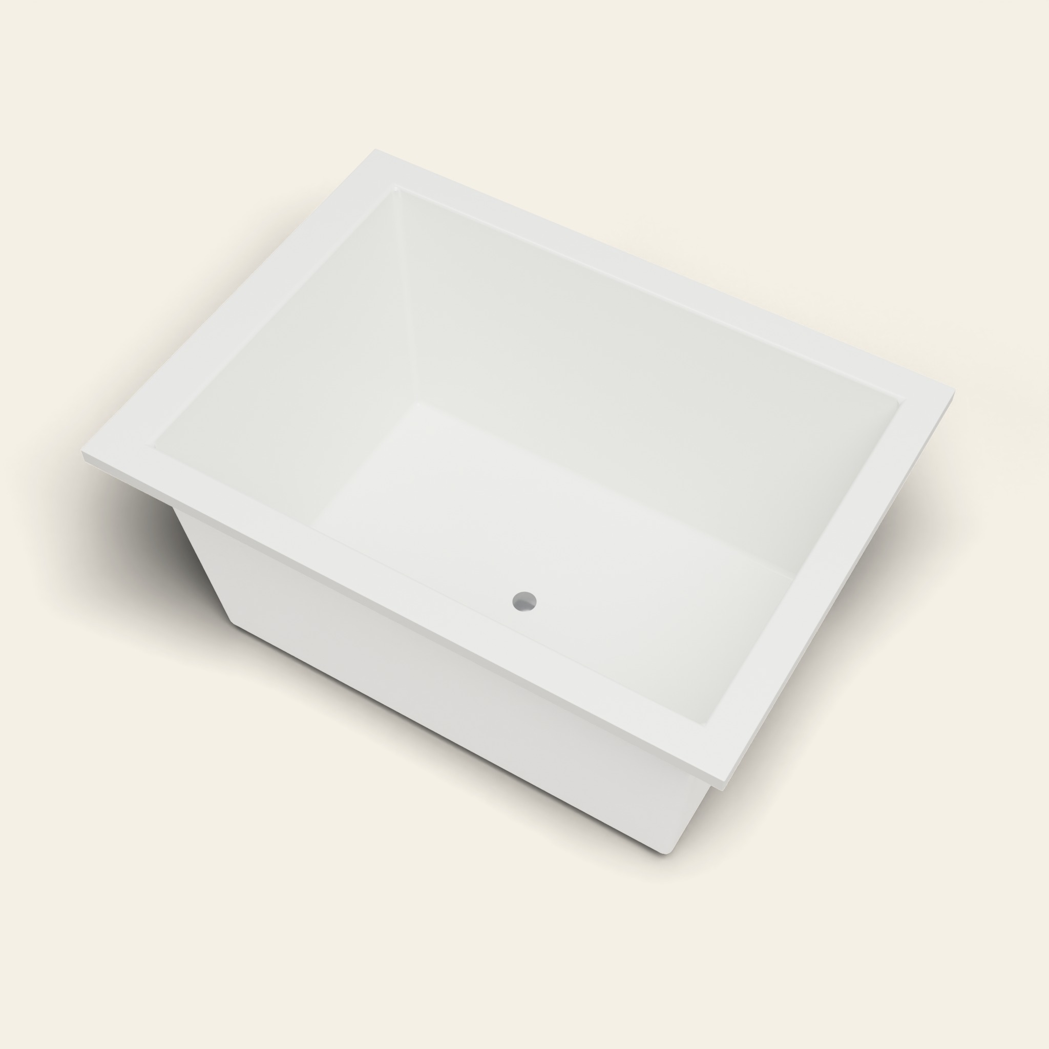 1300 x 950 bad voor diep baden – 600 mm diepte – rechthoekig – Omnitub in RAL 9010 Pure White