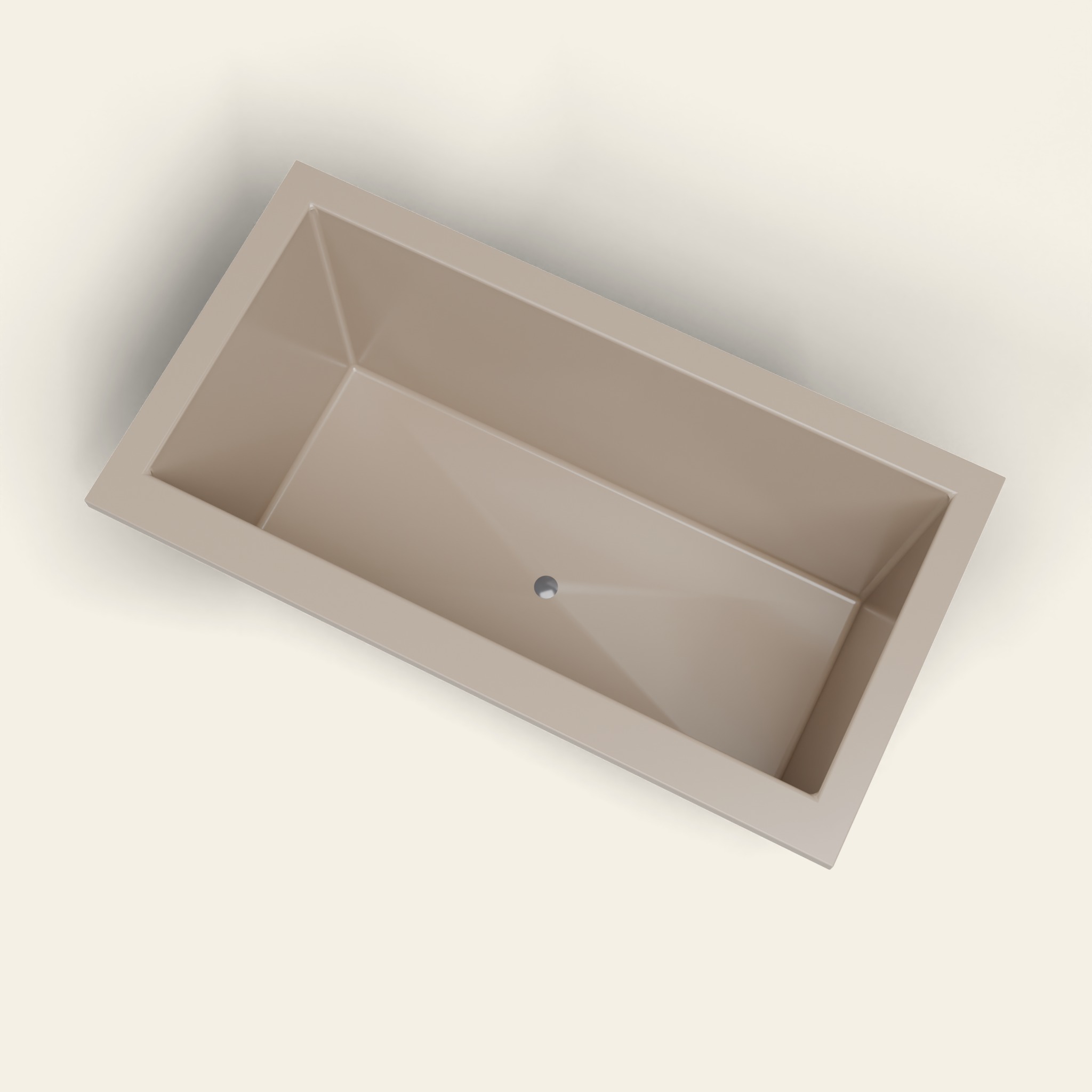 1500 x 800 Diepe Badkuip – 600 mm Diepte – Rechthoekig – Omnitub (B100) in RAL 1019 Grey Beige