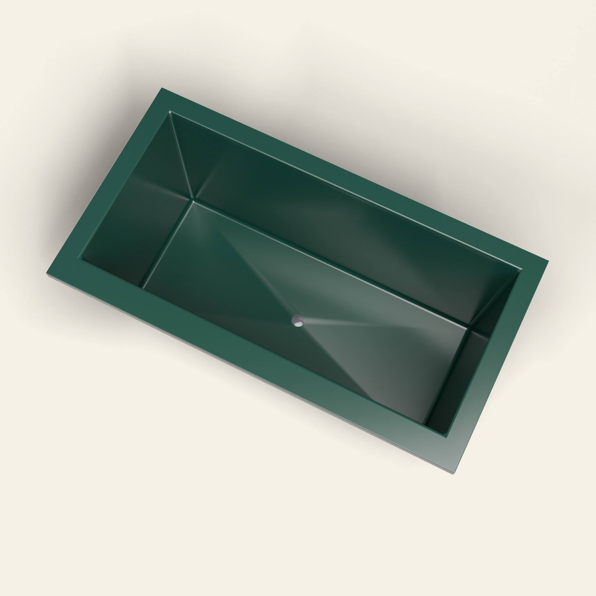 1500 x 800 Diepe Badkuip – 600 mm Diepte – Rechthoekig – Omnitub (B100) in RAL 6005 Moss Green