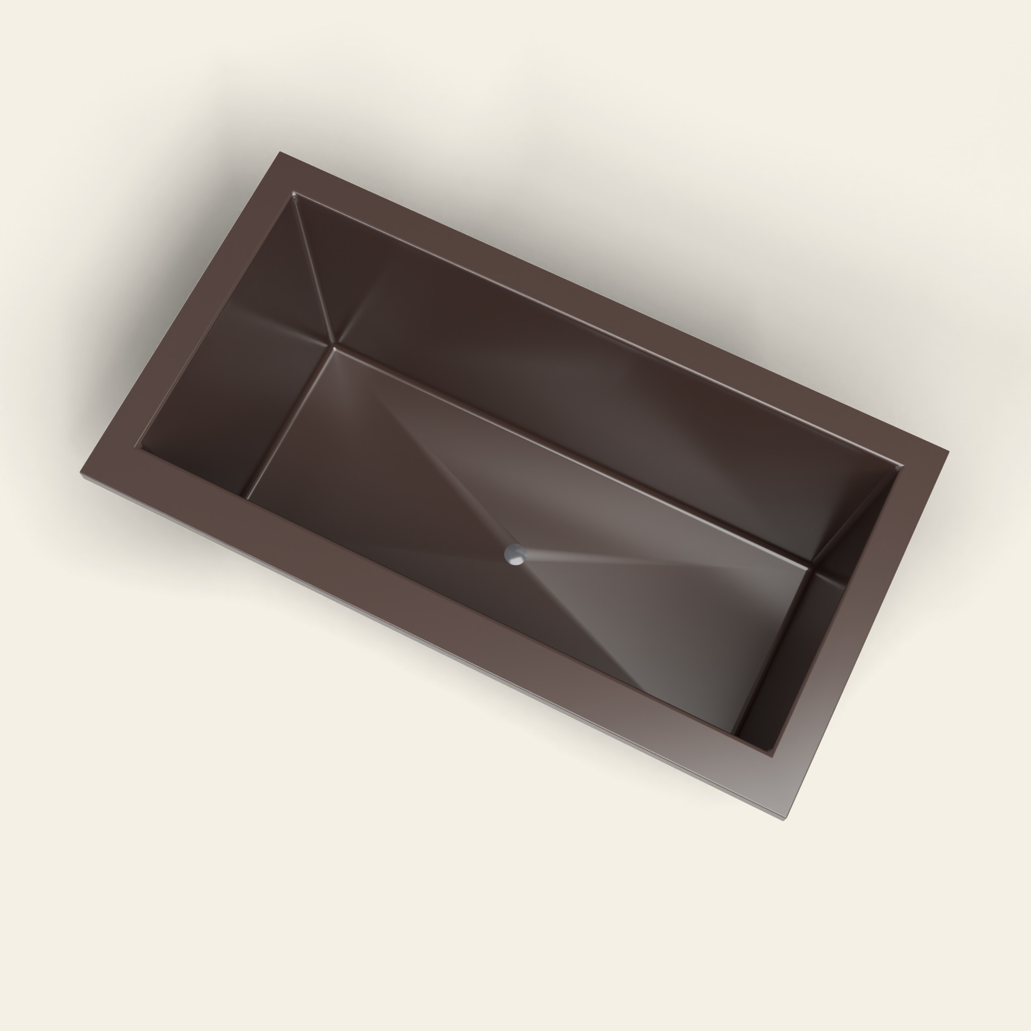 1500 x 800 Diepe Badkuip – 600 mm Diepte – Rechthoekig – Omnitub (B100) in RAL 8017 Chocolate Brown
