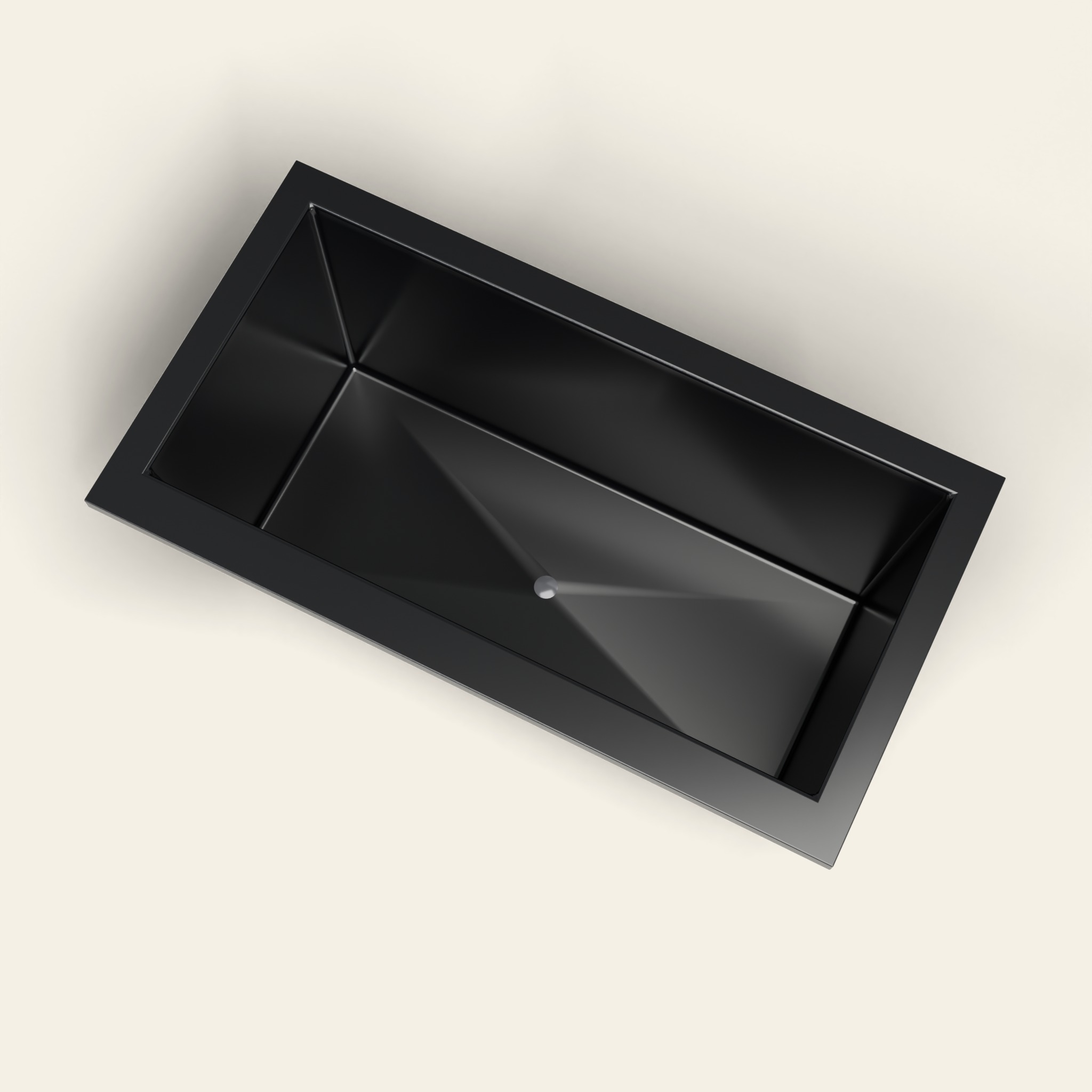 1500 x 800 Diepe Badkuip – 600 mm Diepte – Rechthoekig – Omnitub (B100) in RAL 9005 Jet Black