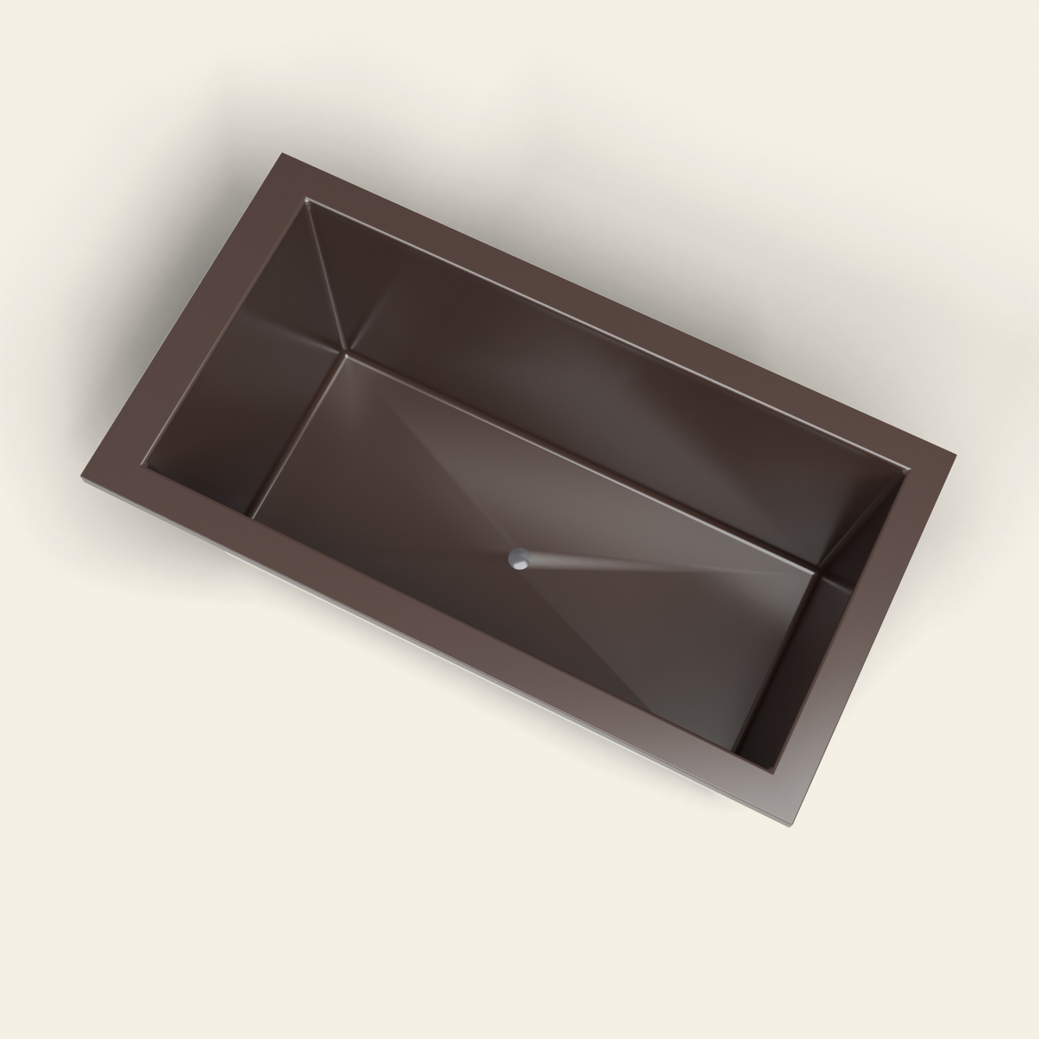 1500 x 800 diepe ligbad – 600 mm diepte – rechthoekig – Omnitub in RAL 8017 Chocolate Brown