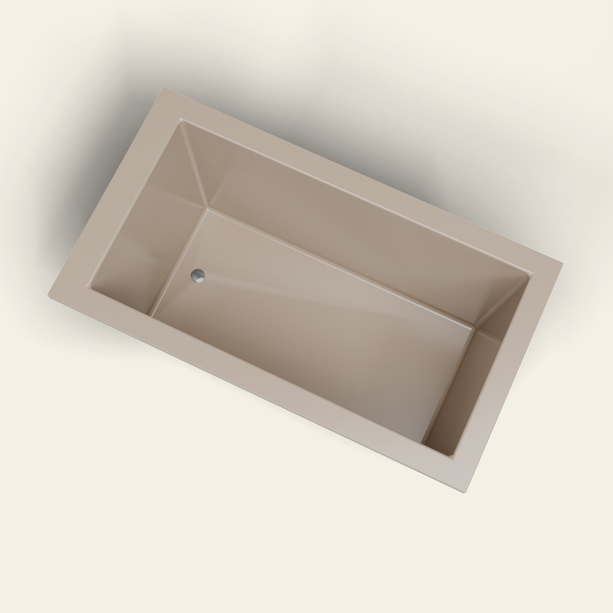 1350 x 750 Diep Badkuip – 600 mm Diepte – Rechthoekig – Omnitub in RAL 1019 Grey Beige