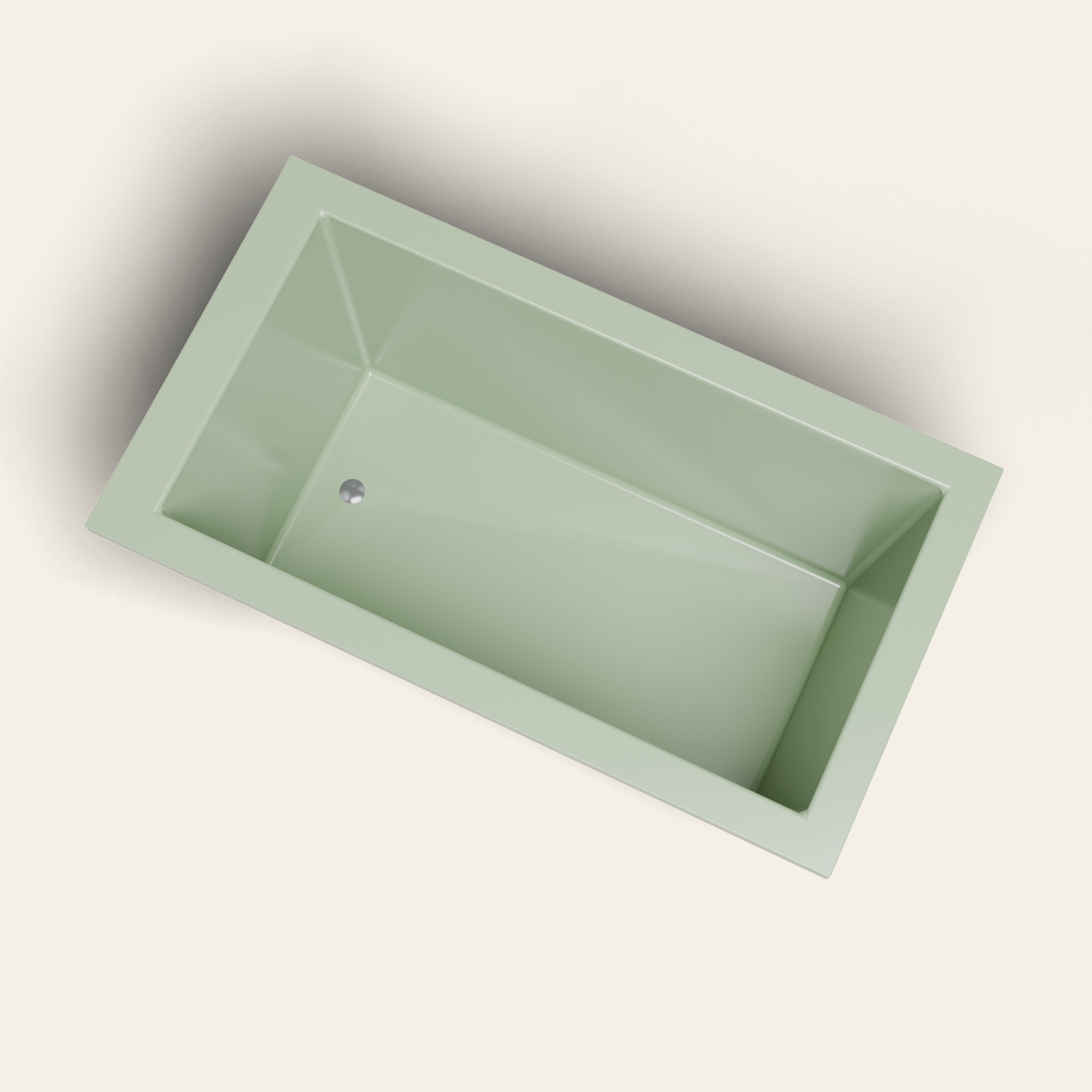 1350 x 750 Diep Badkuip – 600 mm Diepte – Rechthoekig – Omnitub in RAL 6021 Pale Green