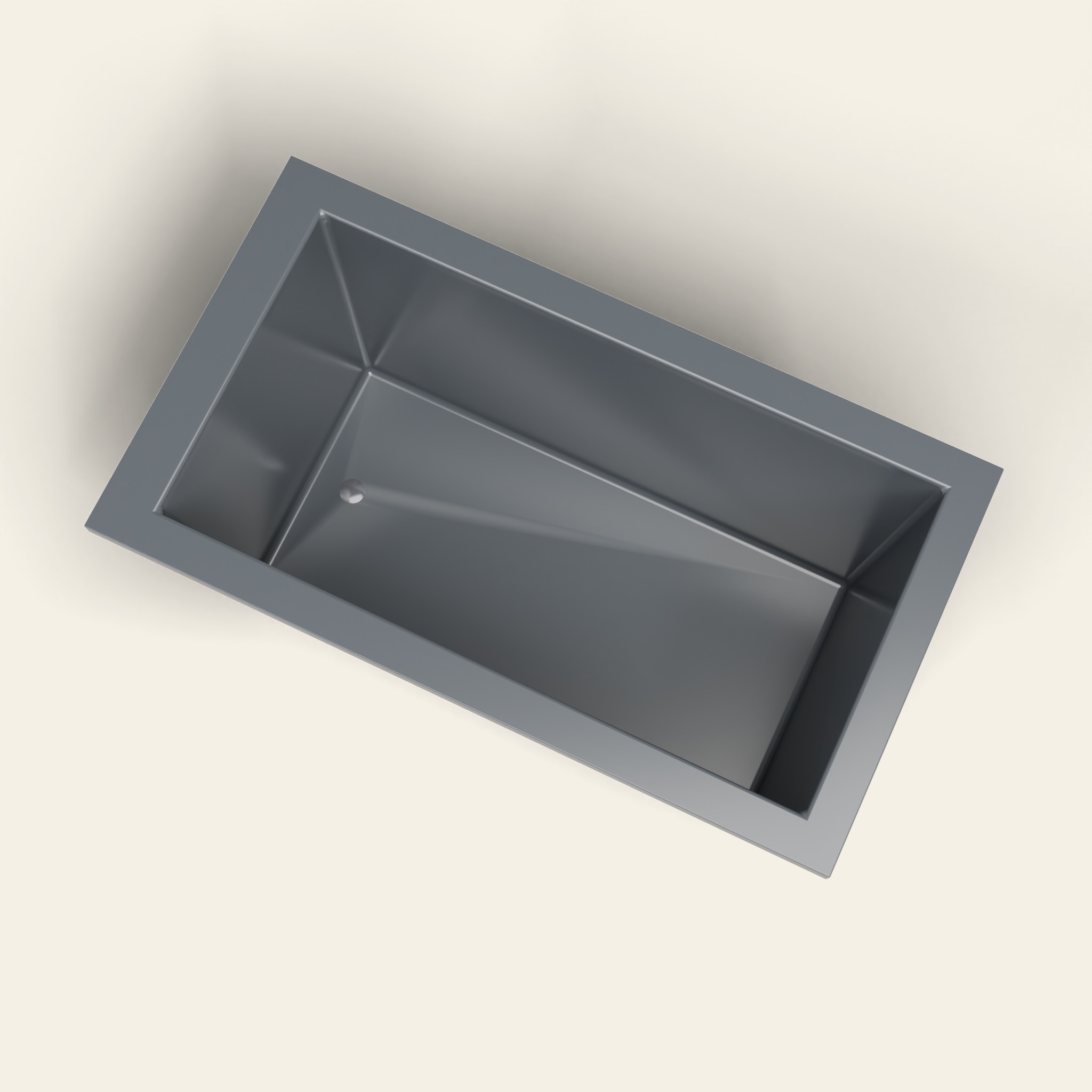 1350 x 750 Diep Badkuip – 600 mm Diepte – Rechthoekig – Omnitub in RAL 7015 Slate Grey