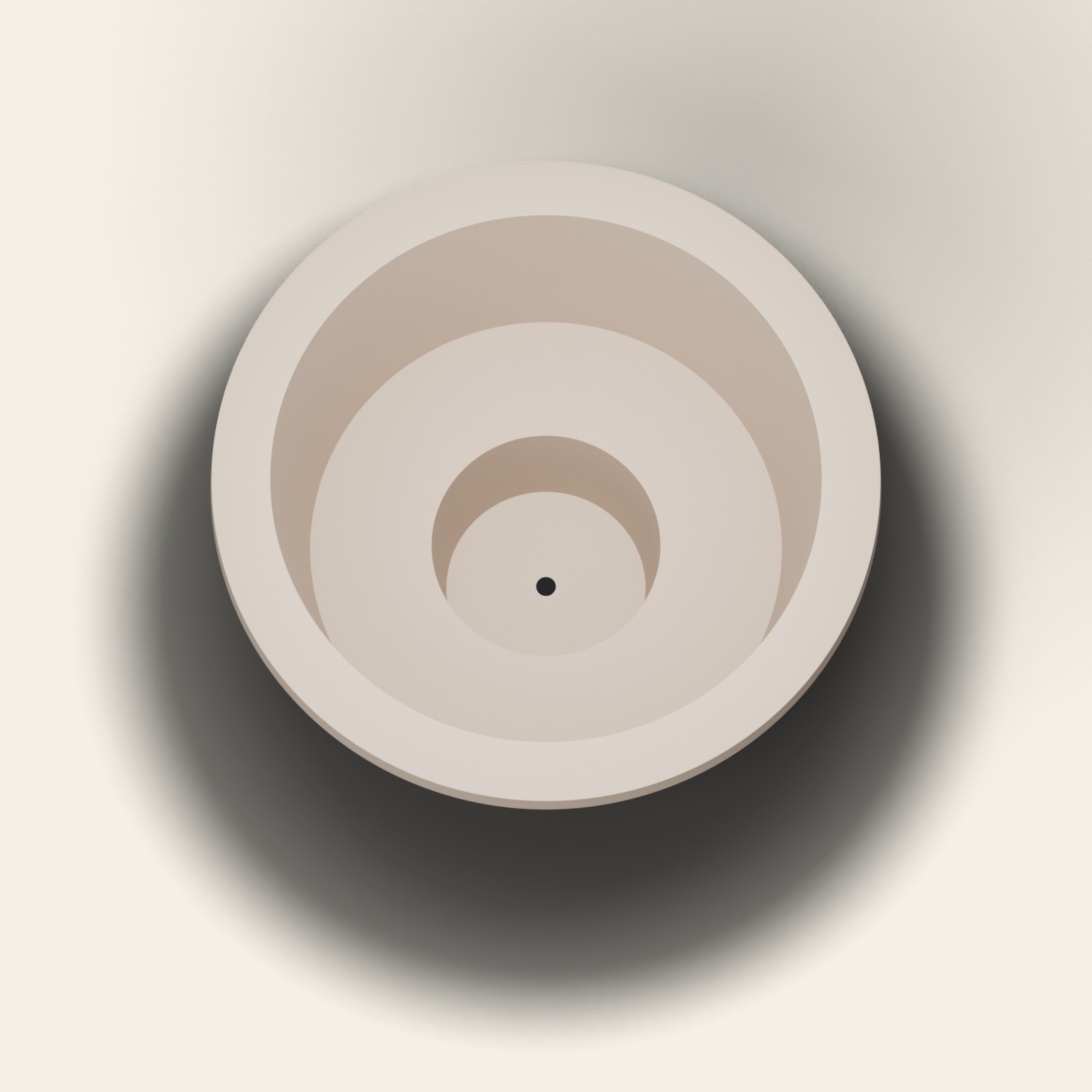 Dompelbad van 1500 mm doorsnede — 1000 mm diep — rond — Omnitub in RAL 1019 Grey Beige