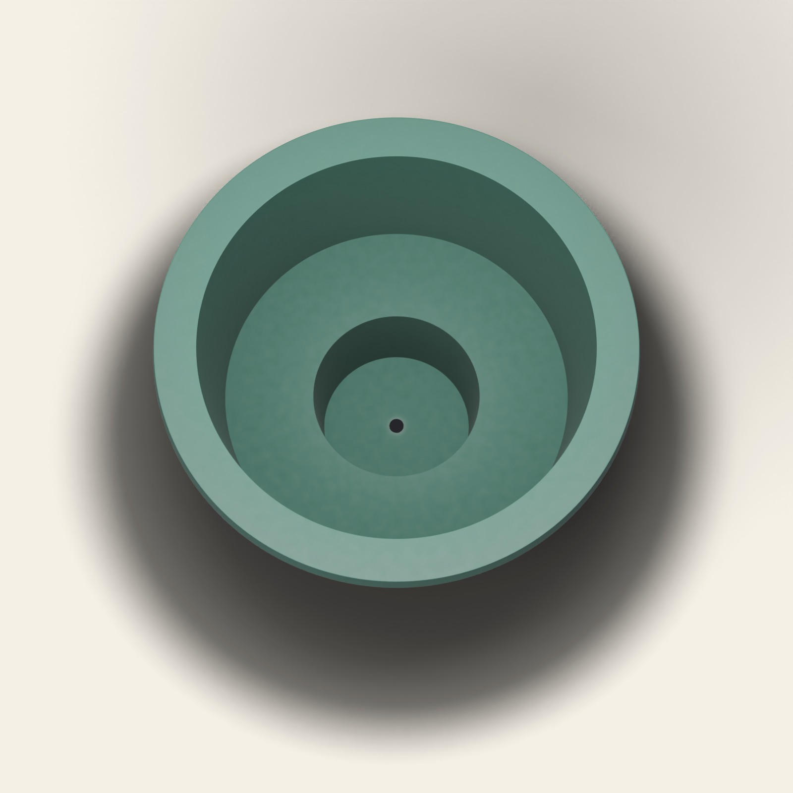 Dompelbad van 1500 mm doorsnede — 1000 mm diep — rond — Omnitub in RAL 6005 Moss Green