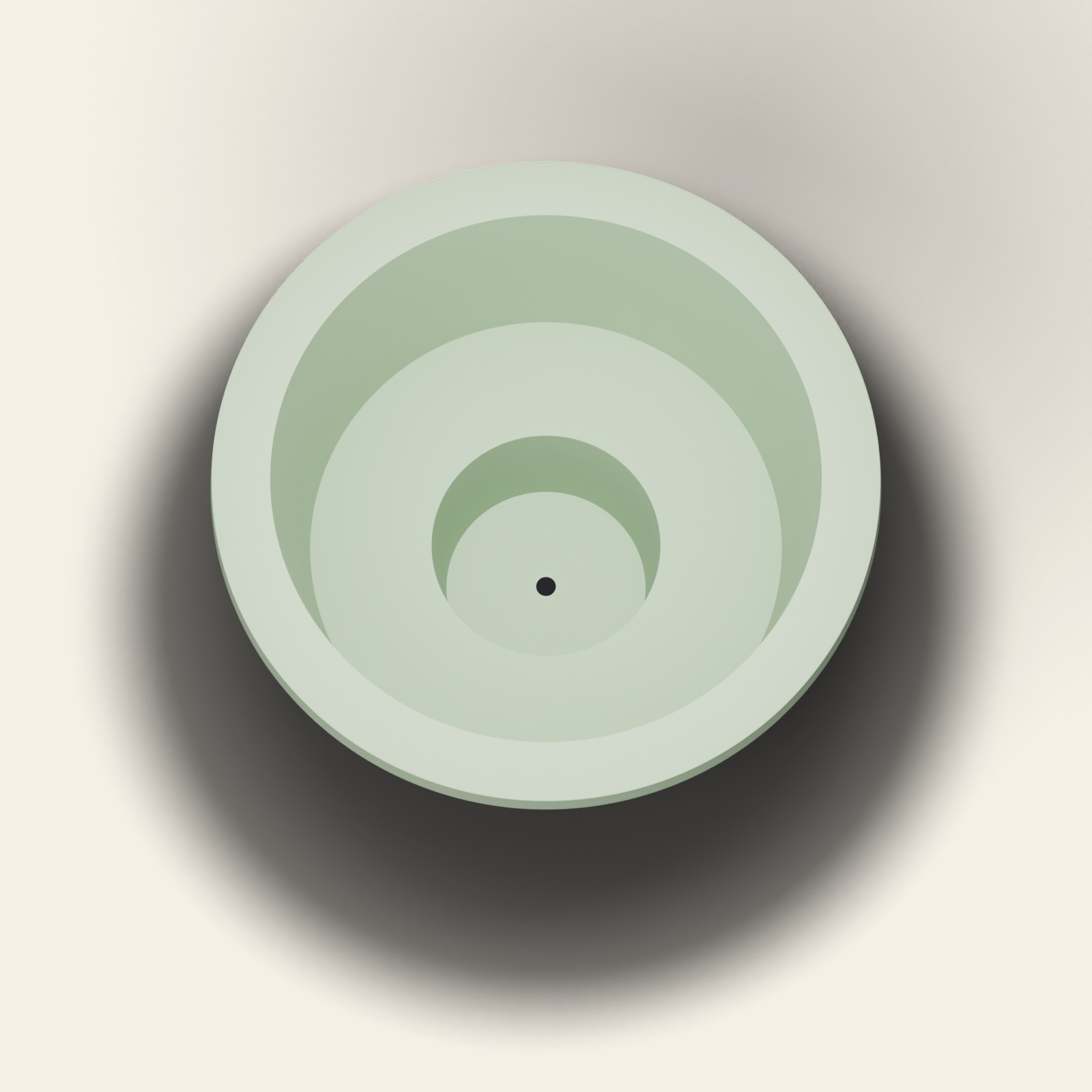 Dompelbad van 1500 mm doorsnede — 1000 mm diep — rond — Omnitub in RAL 6021 Pale Green
