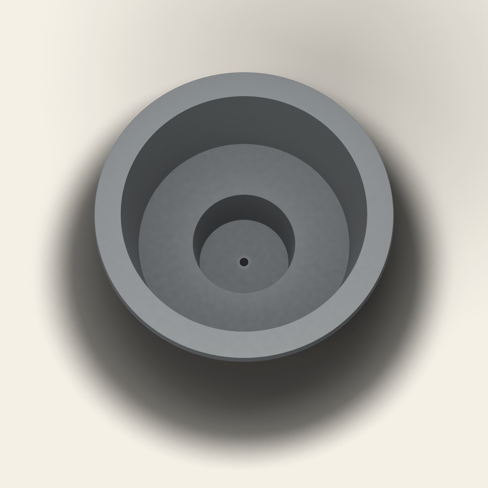 Dompelbad van 1500 mm doorsnede — 1000 mm diep — rond — Omnitub in RAL 7021 Black Grey