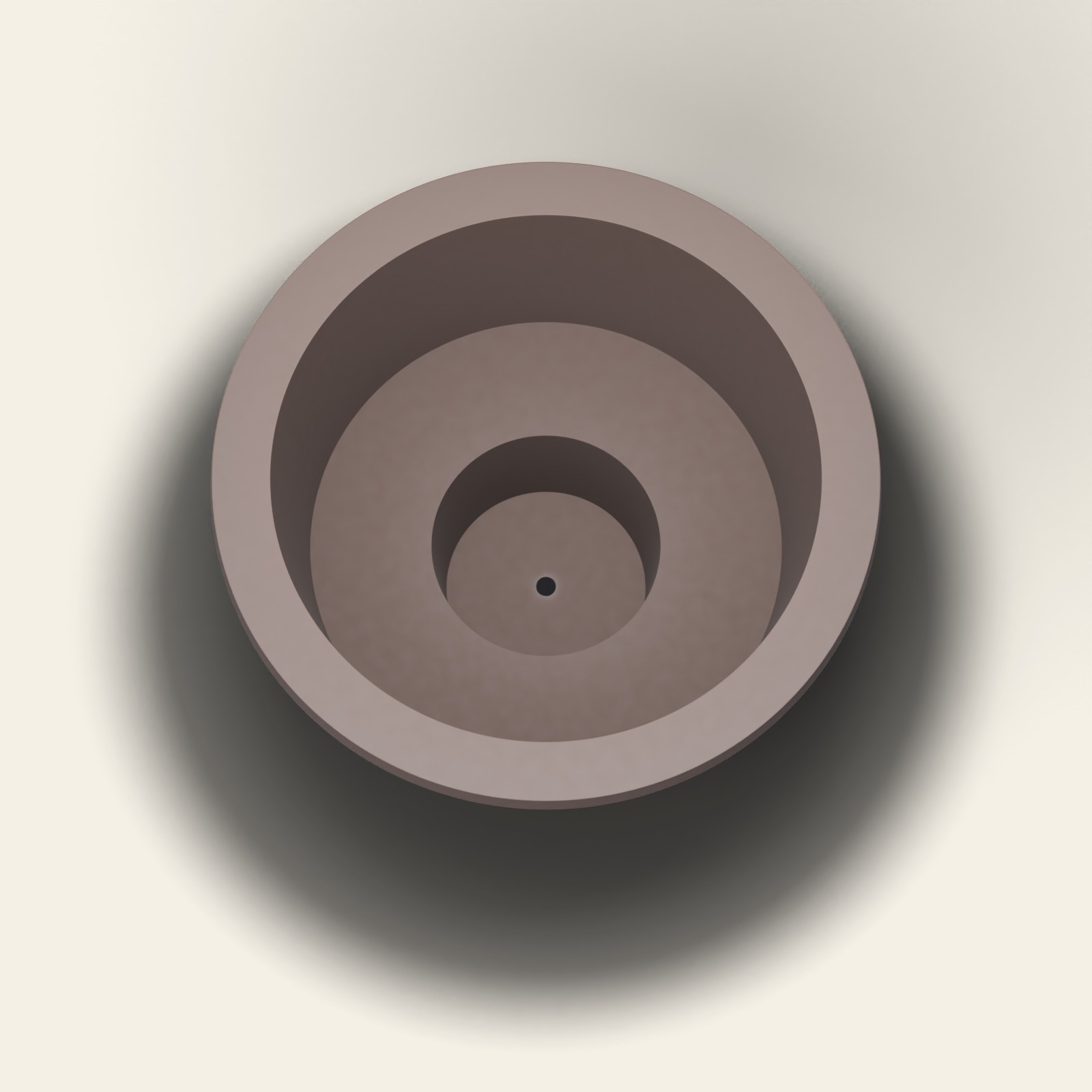 Dompelbad van 1500 mm doorsnede — 1000 mm diep — rond — Omnitub in RAL 8017 Chocolate Brown