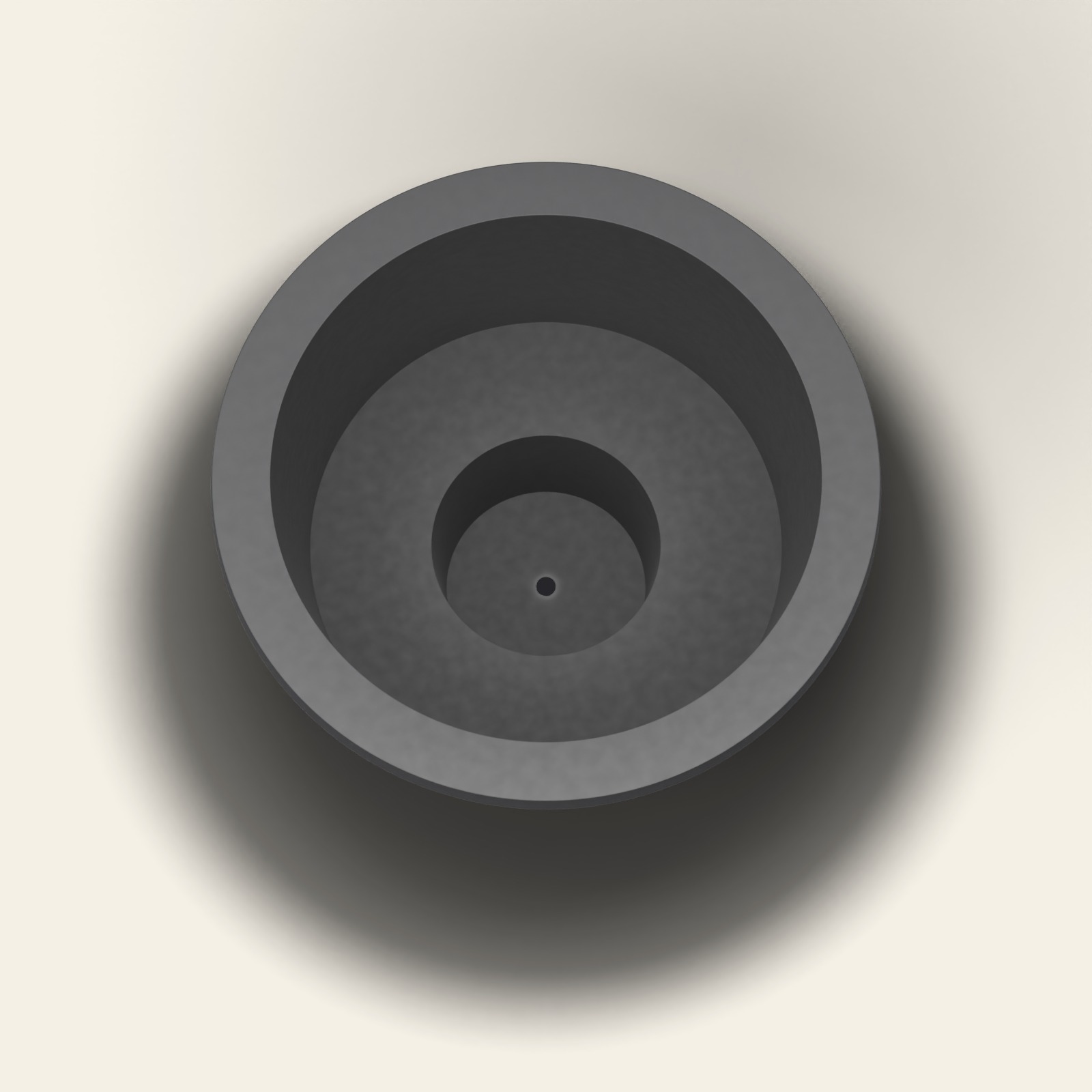 Dompelbad van 1500 mm doorsnede — 1000 mm diep — rond — Omnitub in RAL 9005 Jet Black