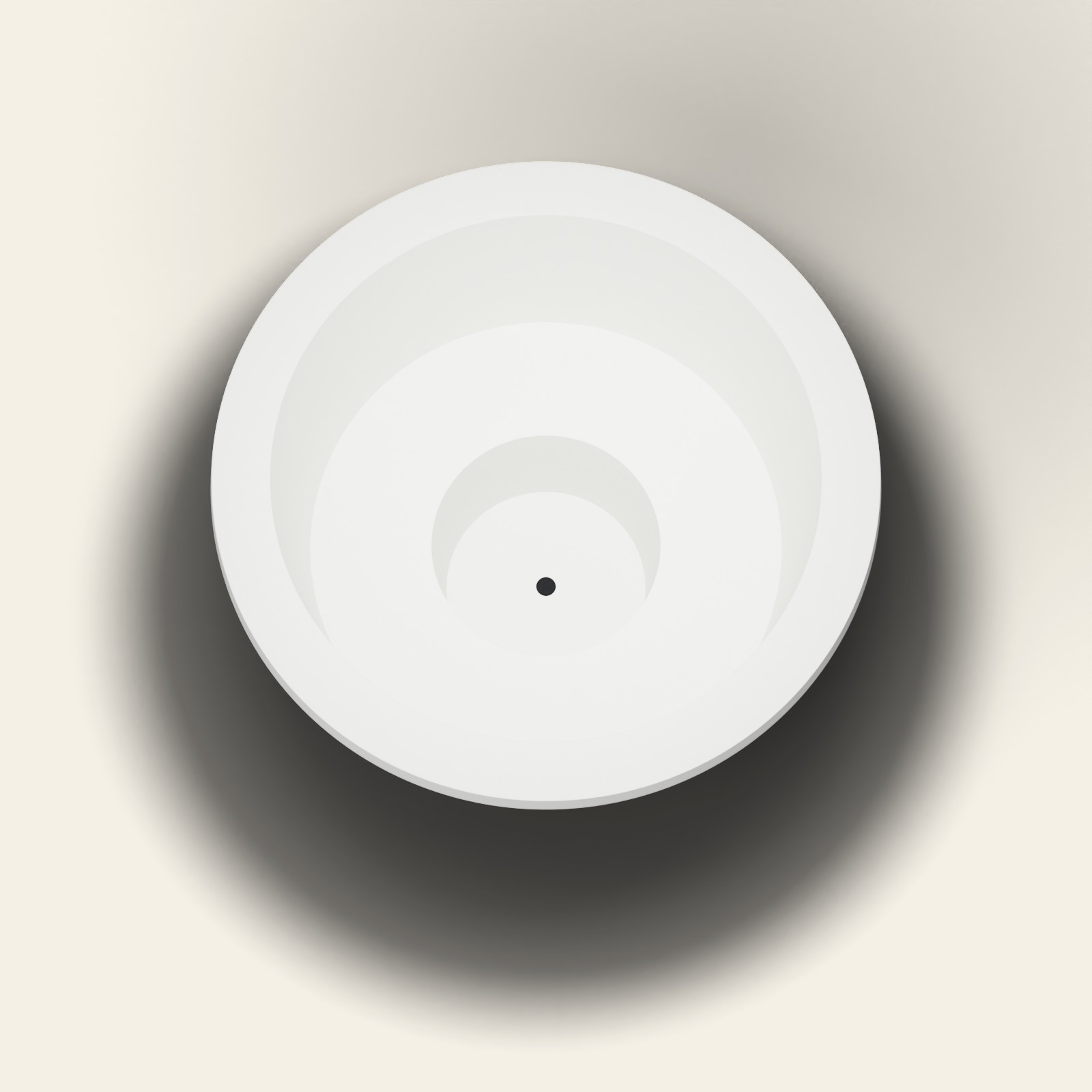 Dompelbad van 1500 mm doorsnede — 1000 mm diep — rond — Omnitub in RAL 9010 Pure White