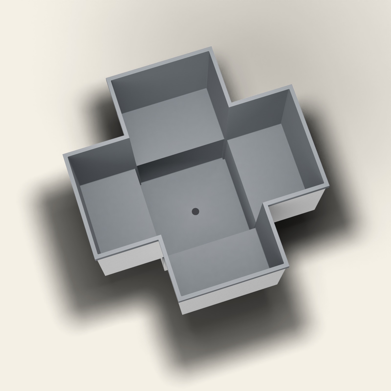 1500 x 1500 zittend weekbad – 1000 mm diep – voor meerdere personen – Omnitub in RAL 7015 Slate Grey