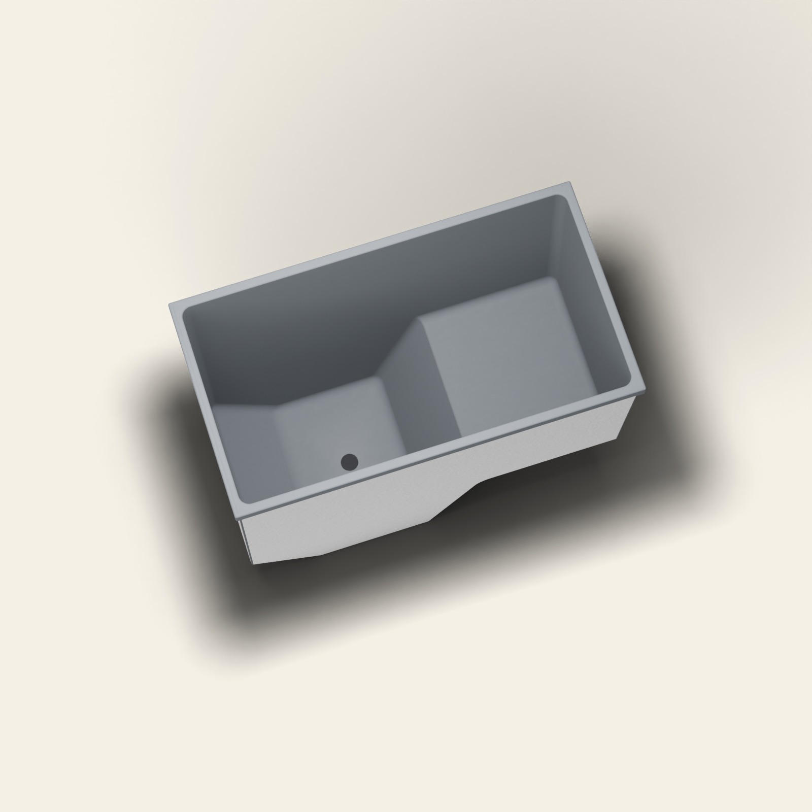 1100 x 600 zitbad – diepte 1000 mm – rechthoekig – Omnitub in RAL 7015 Slate Grey