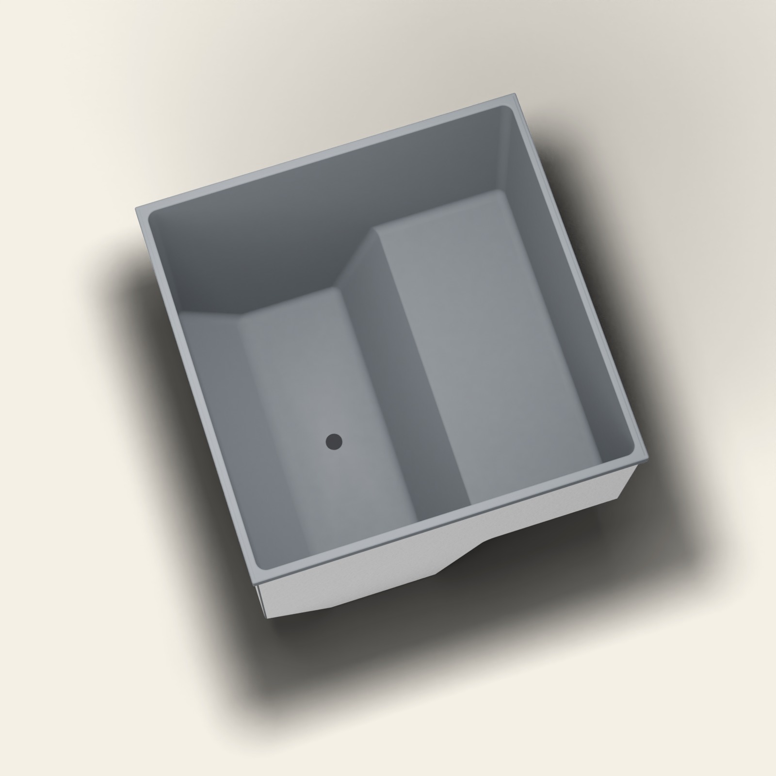 1100 x 1100 Zittend Dompelbad – 1000mm Diepte – Vierkant – Omnitub in RAL 7015 Slate Grey