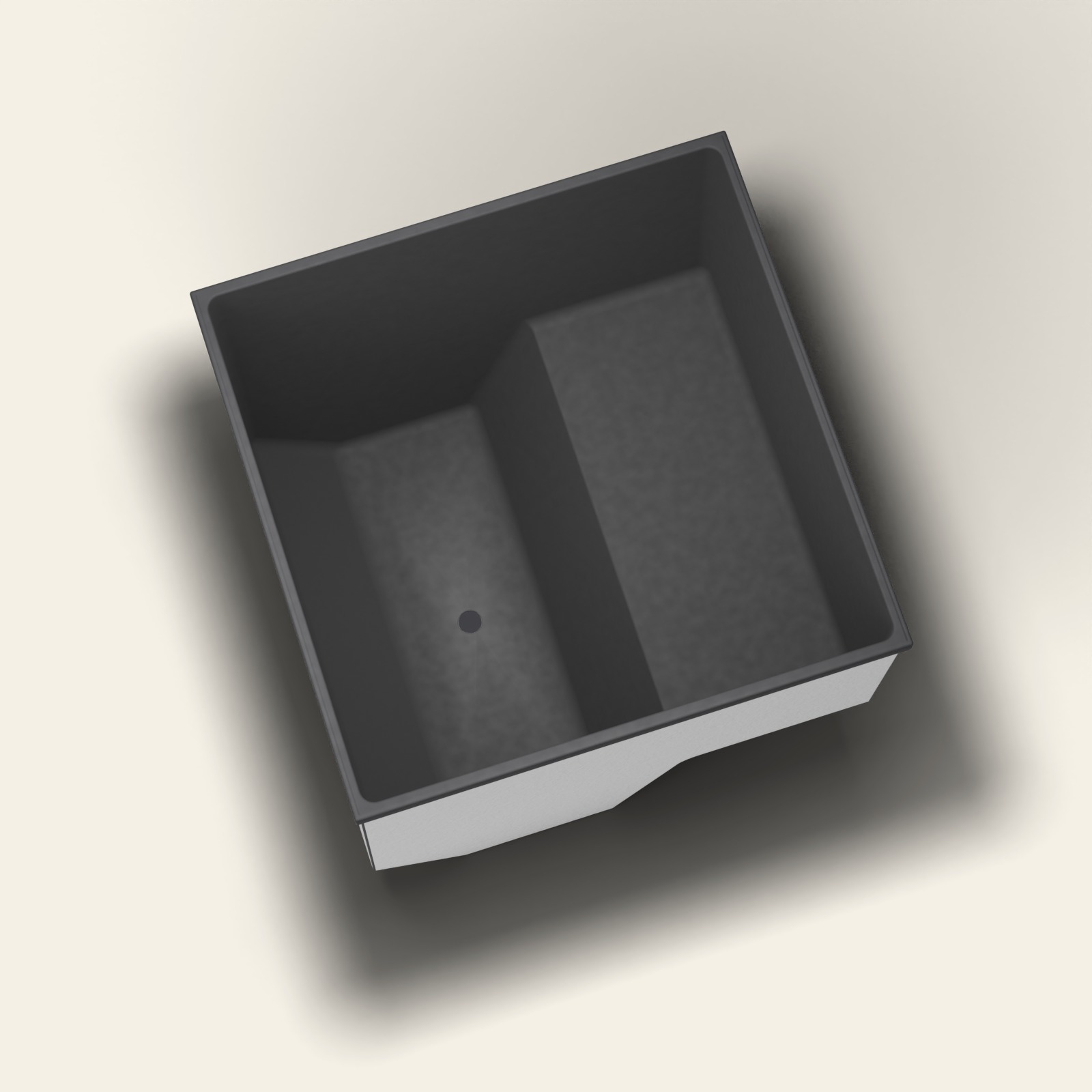 1100 x 1100 Zittend Dompelbad – 1000mm Diepte – Vierkant – Omnitub in RAL 9005 Jet Black